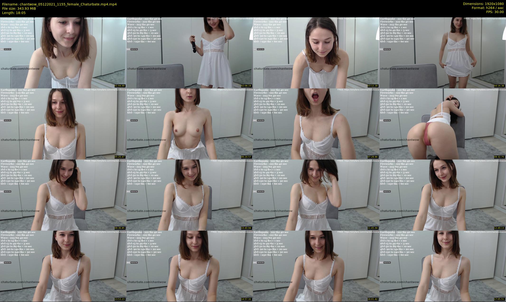 chantwow — 19 minute Chaturbate female cam show recording, 1080p, Dec 5, 2021
