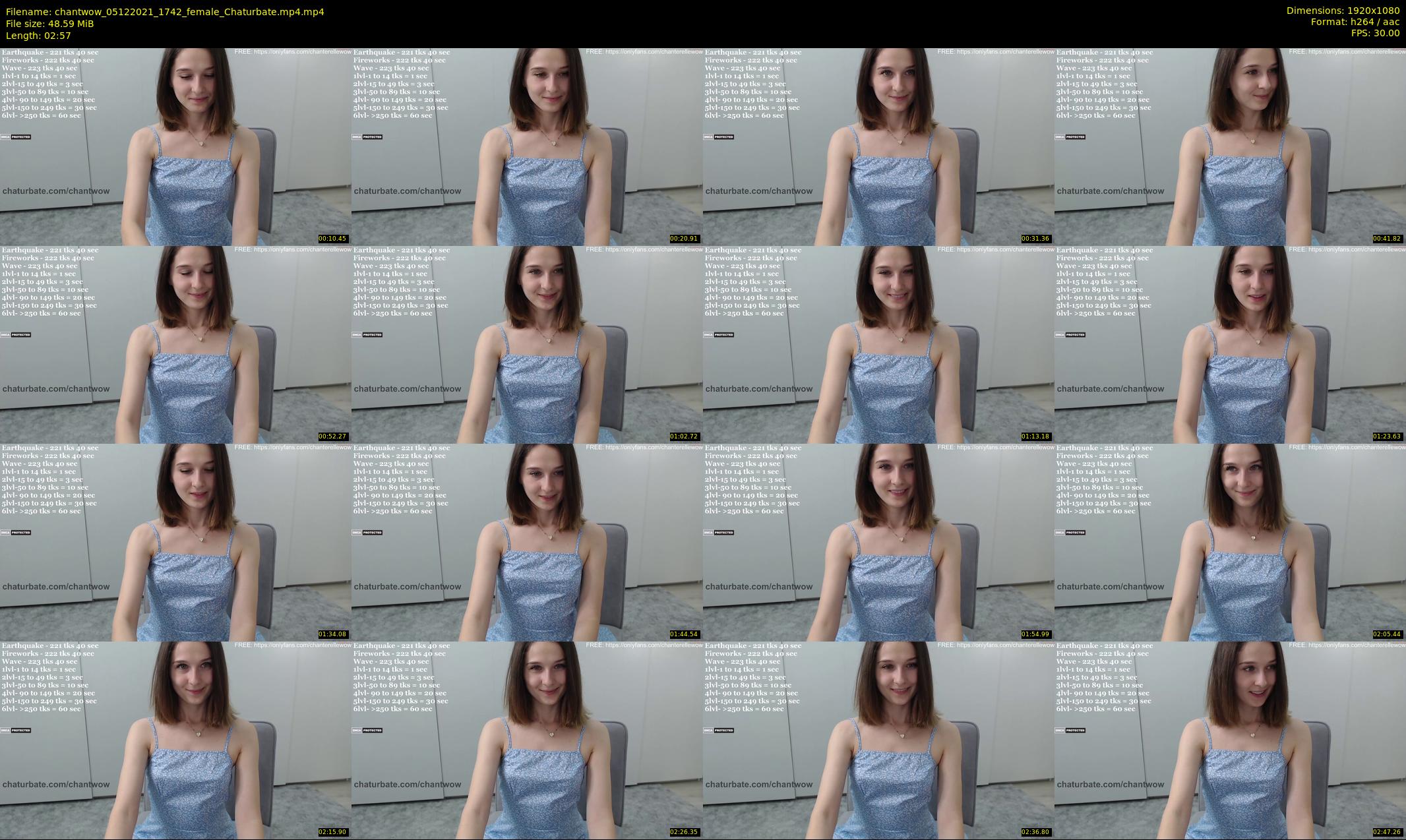 chantwow — 3 minute Chaturbate female cam show recording, 1080p, Dec 5, 2021