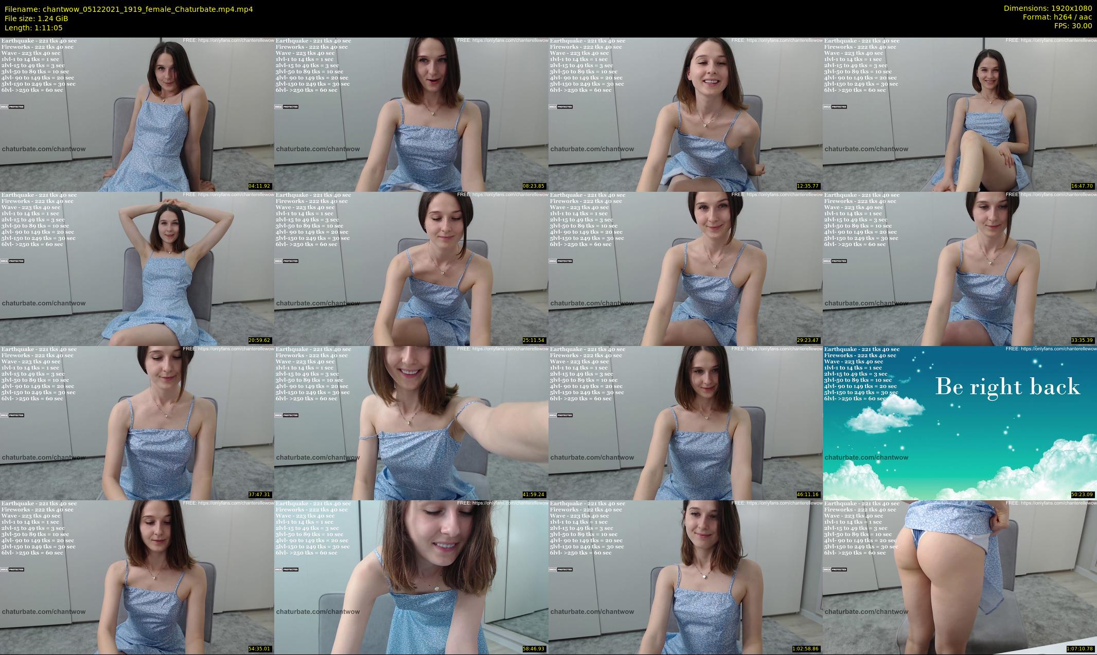 chantwow — 72 minute Chaturbate female cam show recording, 1080p, Dec 5, 2021