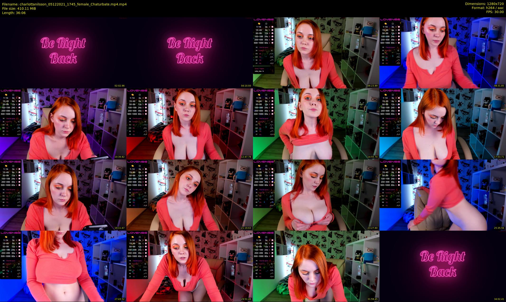 charlottanilsson — 37 minute Chaturbate female cam show recording, 720p, Dec 5, 2021