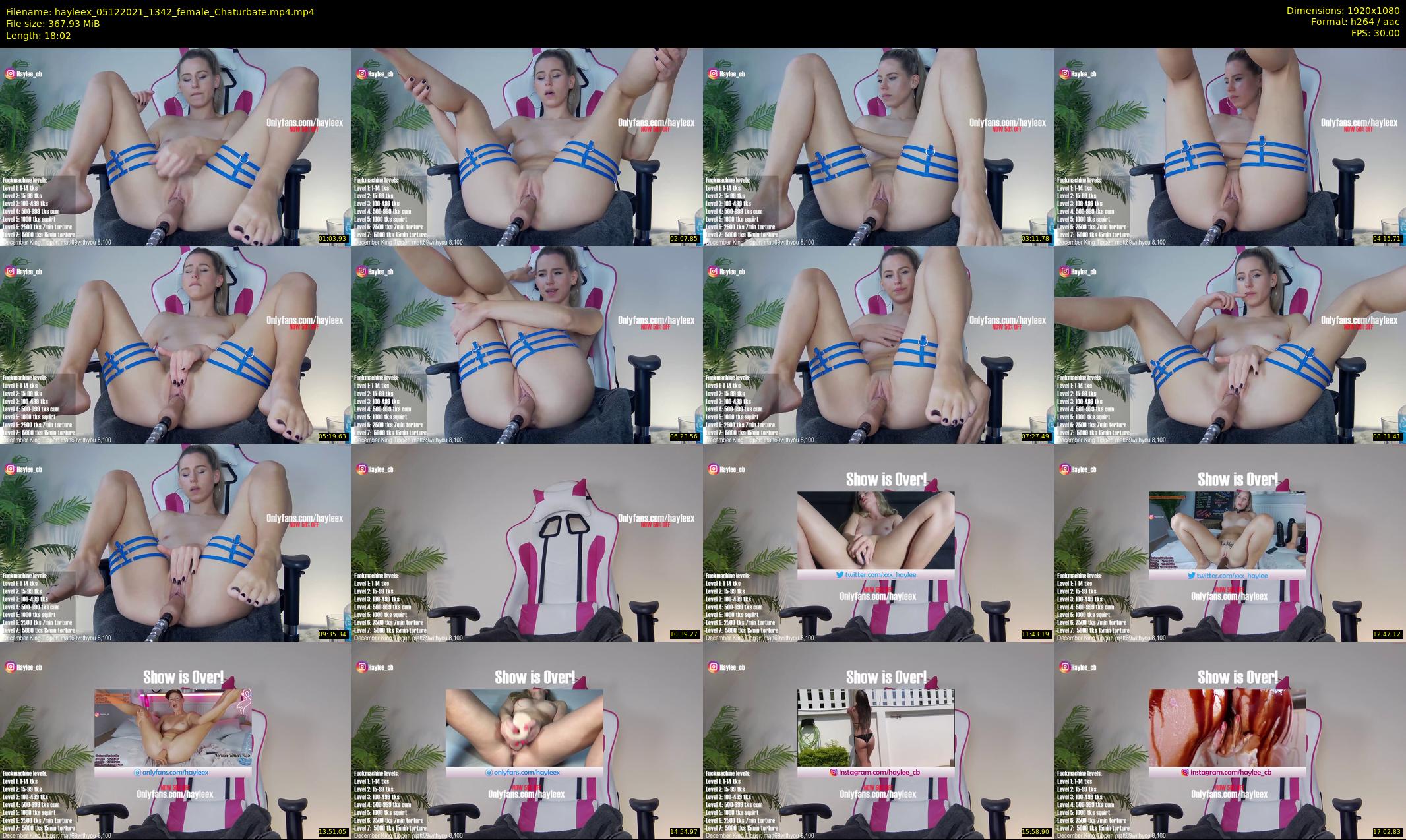 hayleex — 19 minute Chaturbate female cam show recording, 1080p, Dec 5, 2021