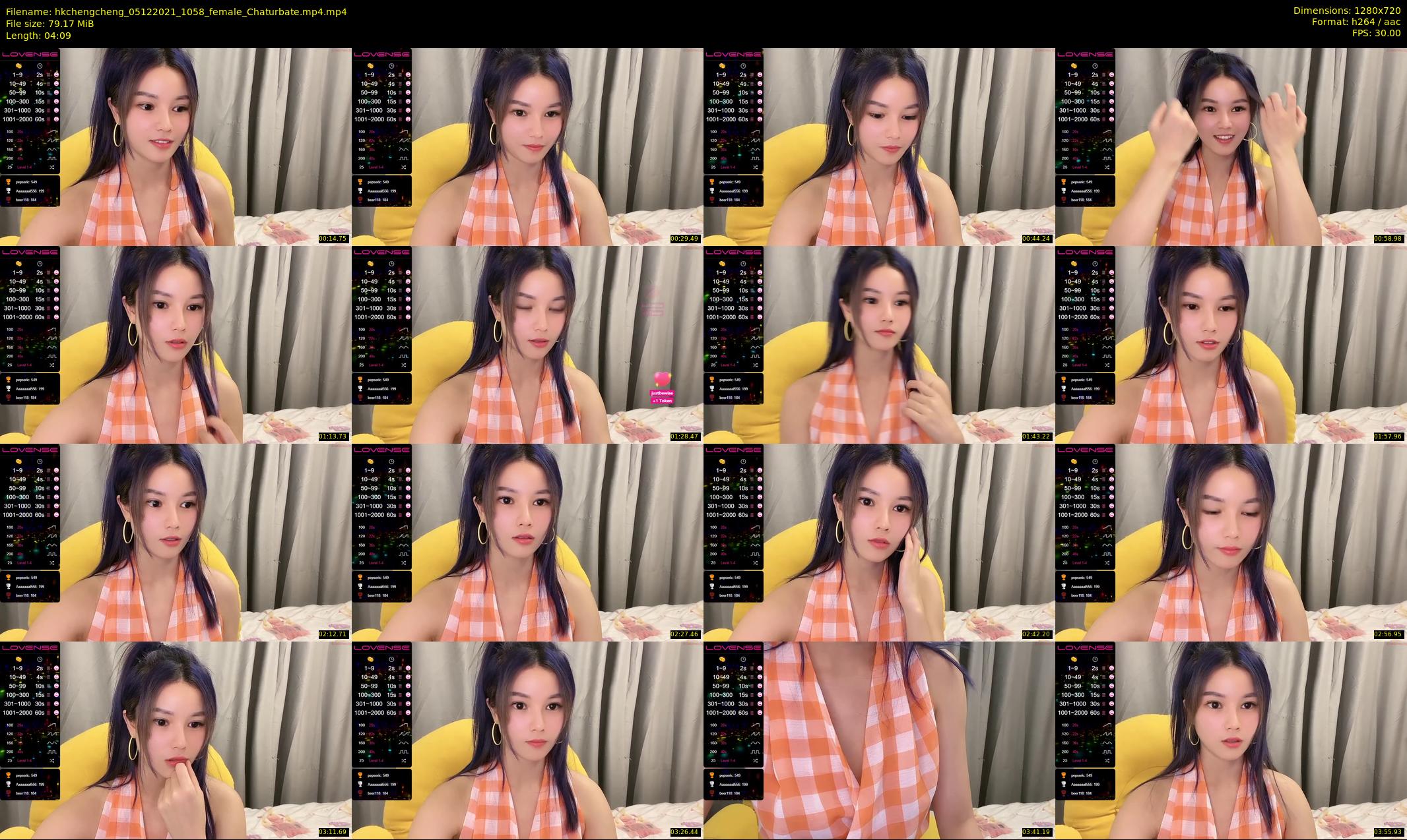 hkchengcheng — 5 minute Chaturbate female cam show recording, 720p, Dec 5, 2021