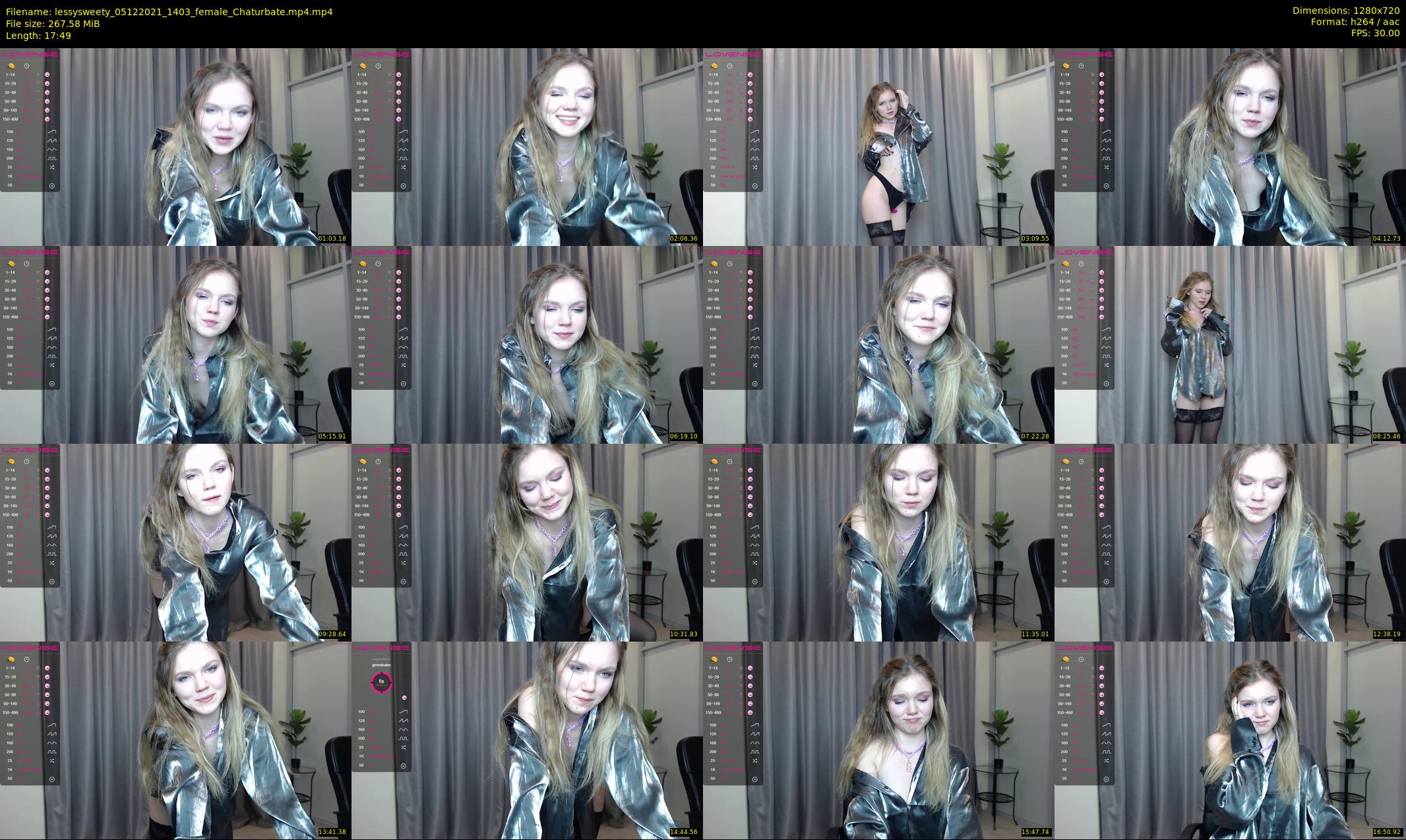 lessysweety — 18 minute Chaturbate female cam show recording, 720p, Dec 5, 2021