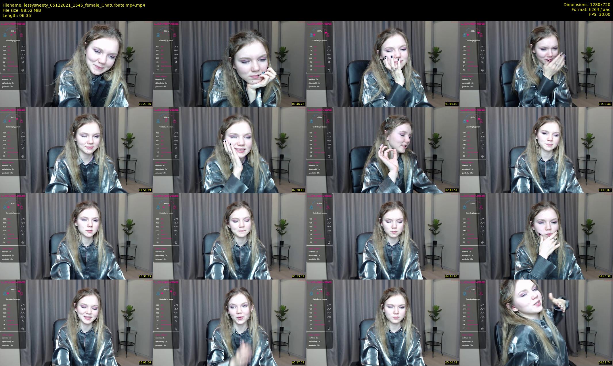 lessysweety — 7 minute Chaturbate female cam show recording, 720p, Dec 5, 2021