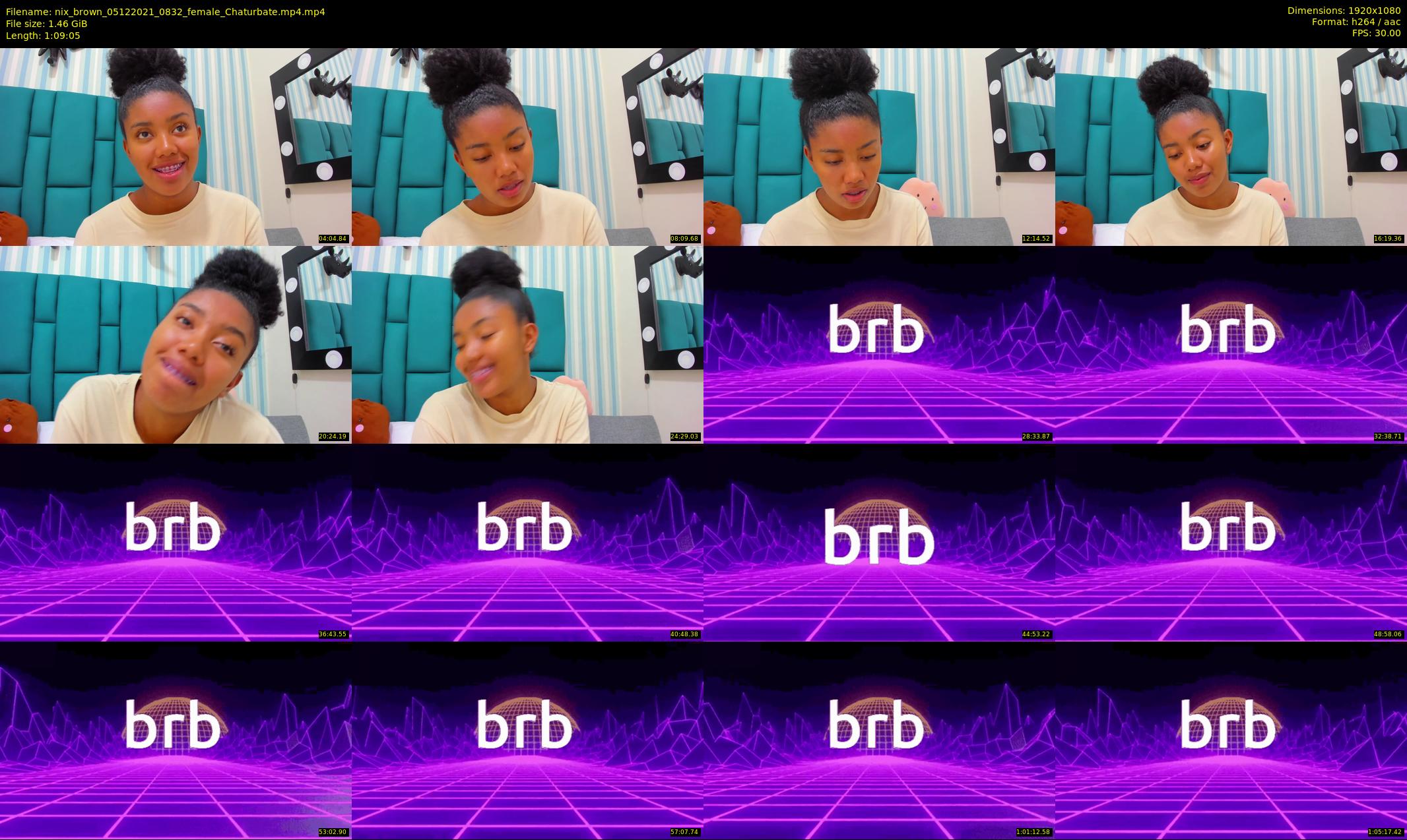 nix_brown — 70 minute Chaturbate female cam show recording, 1080p, Dec 5, 2021