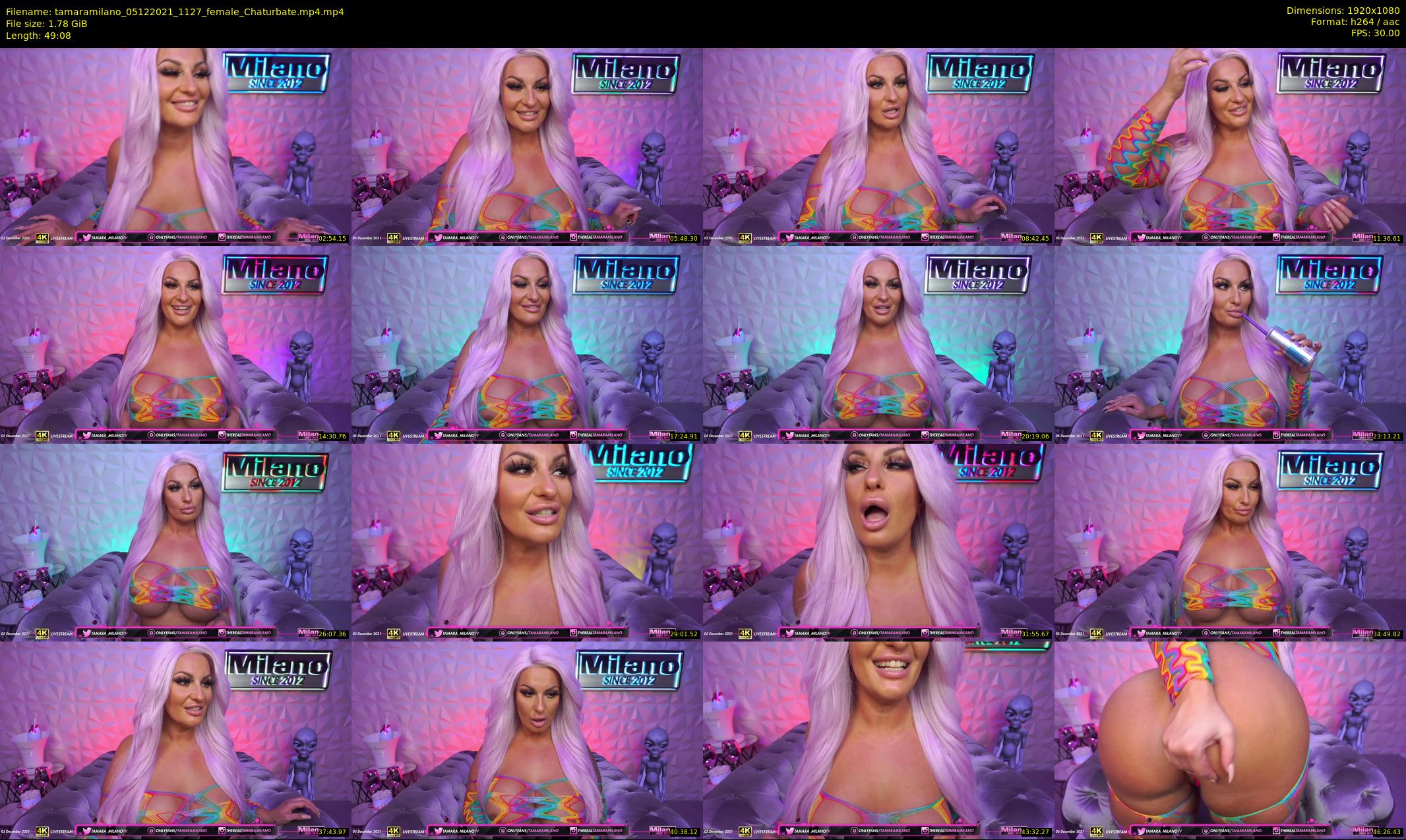 tamaramilano — 50 minute Chaturbate female cam show recording, 1080p, Dec 5, 2021