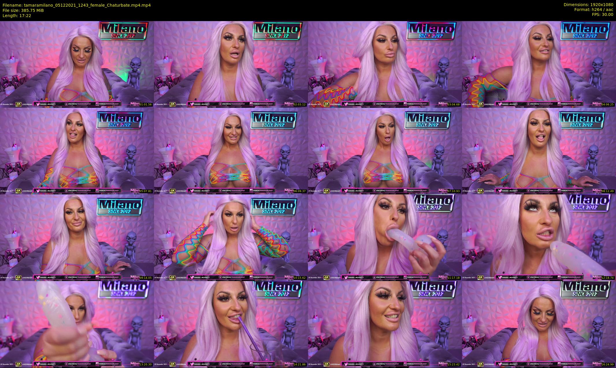 tamaramilano — 18 minute Chaturbate female cam show recording, 1080p, Dec 5, 2021