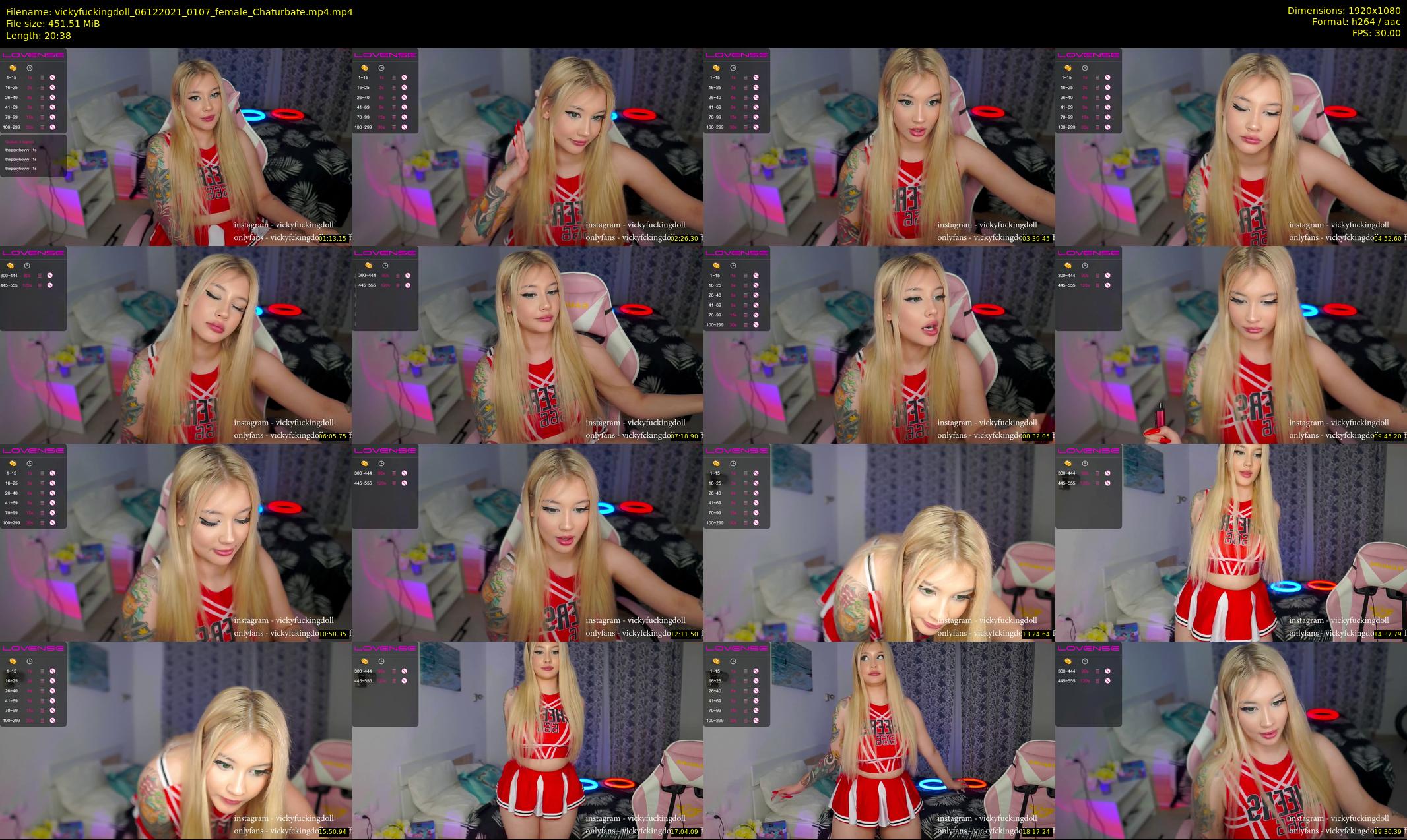 vickyfuckingdoll — 21 minute Chaturbate female cam show recording, 1080p, Dec 6, 2021