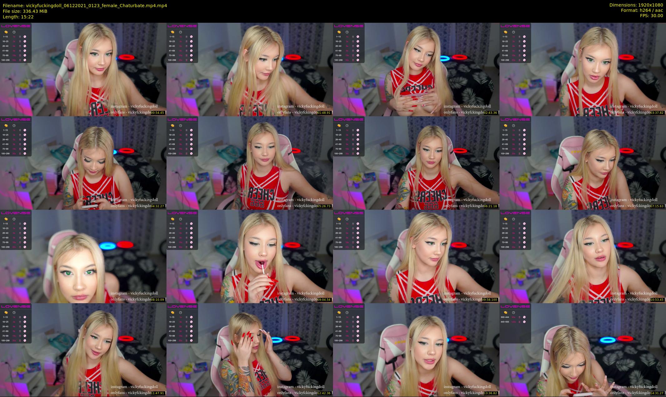 vickyfuckingdoll — 16 minute Chaturbate female cam show recording, 1080p, Dec 6, 2021