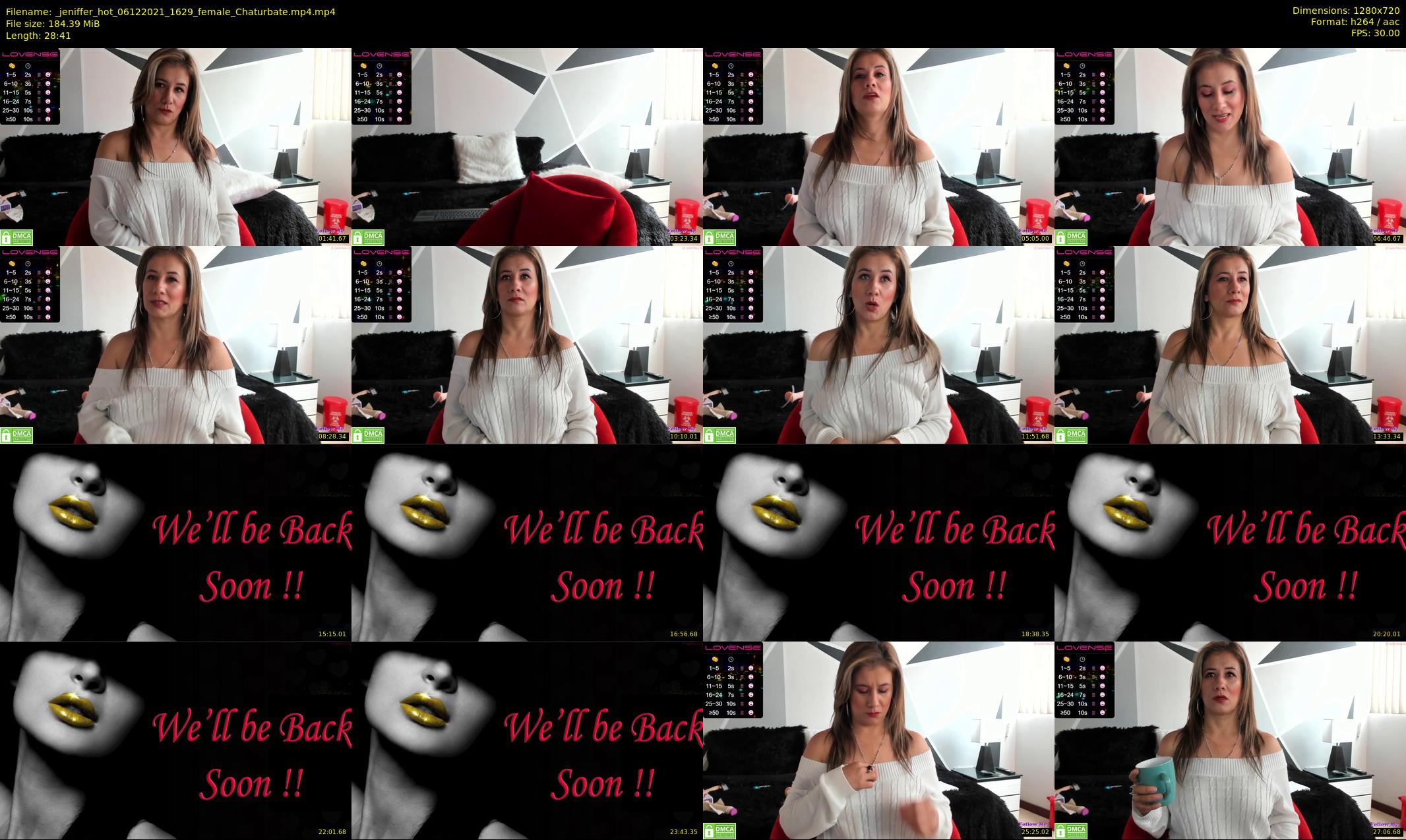 _jeniffer_hot — 29 minute Chaturbate female cam show recording, 720p, Dec 6, 2021
