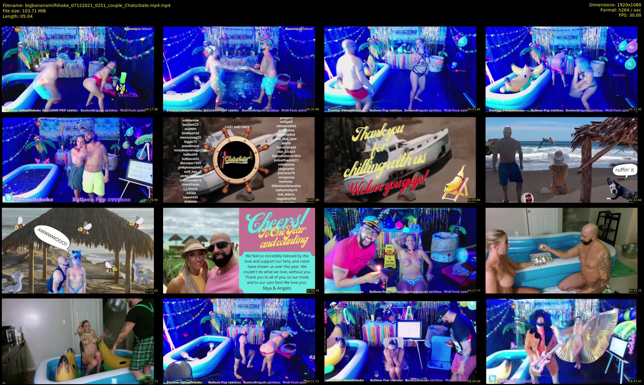 bigbananamilfshake — 6 minute Chaturbate couple cam show recording, 1080p, Dec 7, 2021