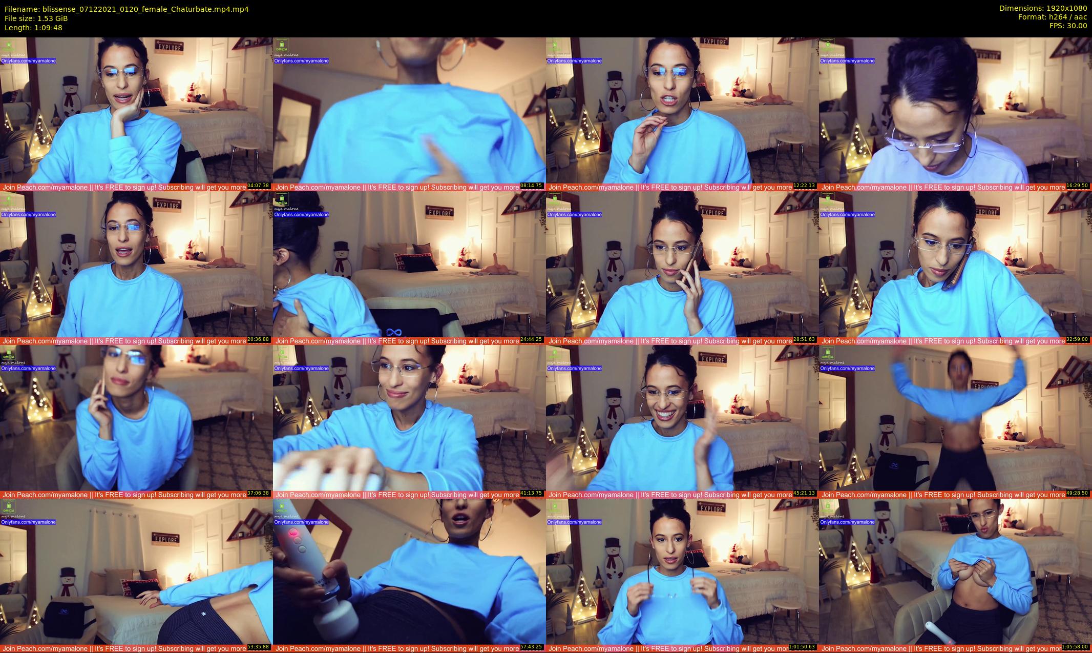 blissense — 70 minute Chaturbate female cam show recording, 1080p, Dec 7, 2021