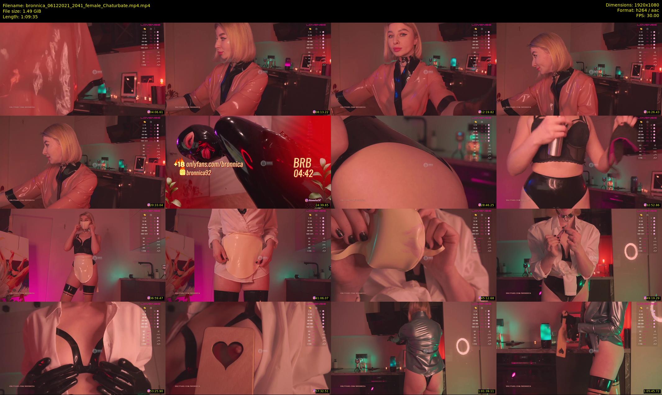bronnica — 70 minute Chaturbate female cam show recording, 1080p, Dec 6, 2021