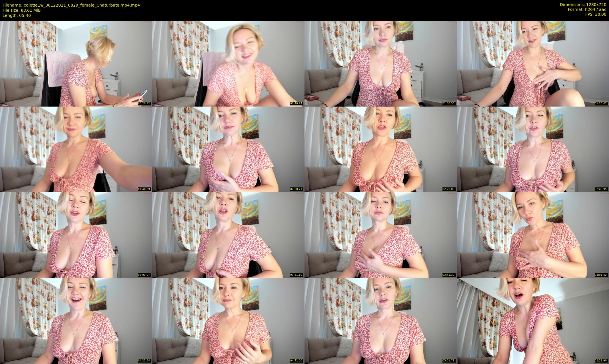 colette1w — 6 minute Chaturbate female cam show recording, 720p, Dec 6, 2021