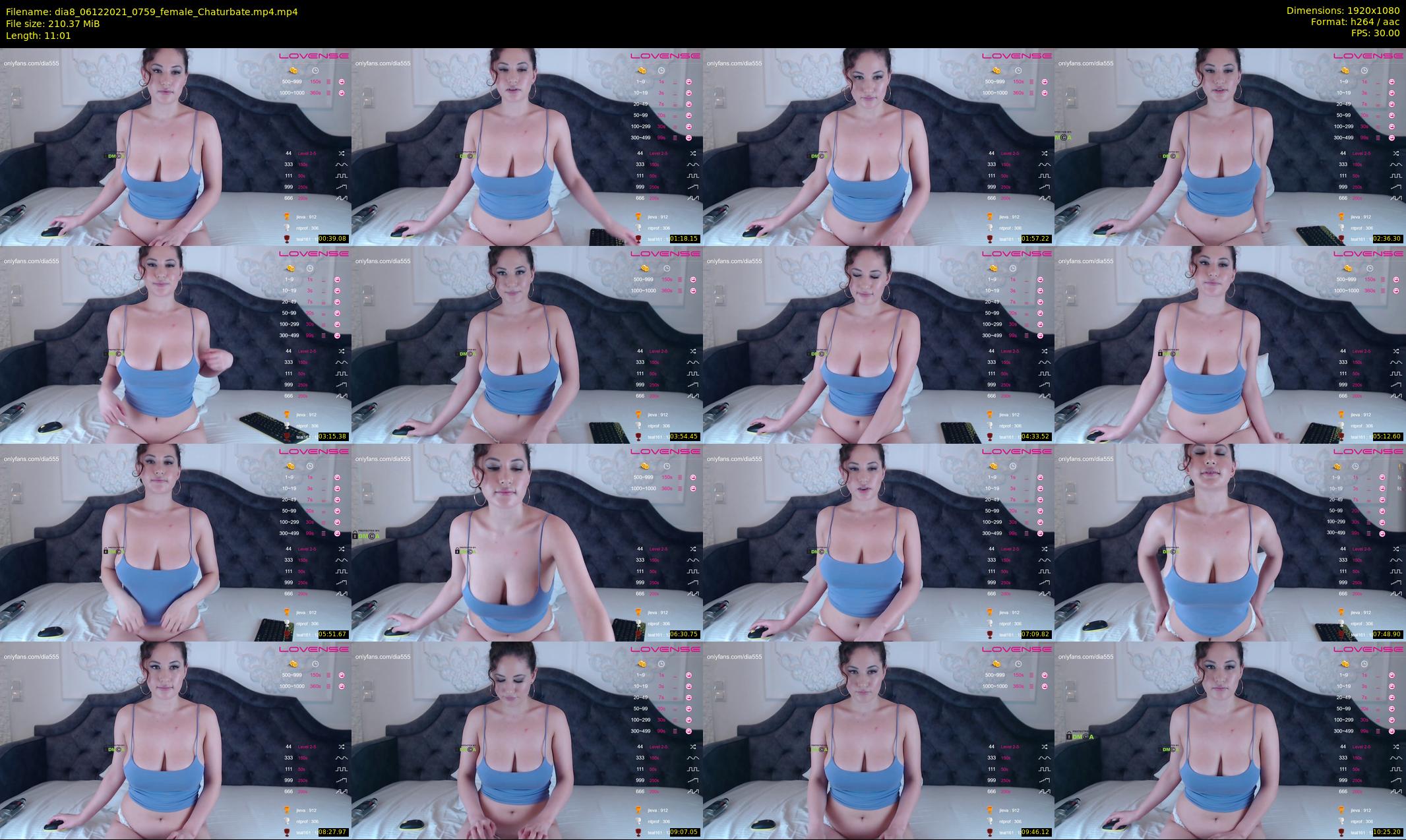 dia8 — 12 minute Chaturbate female cam show recording, 1080p, Dec 6, 2021