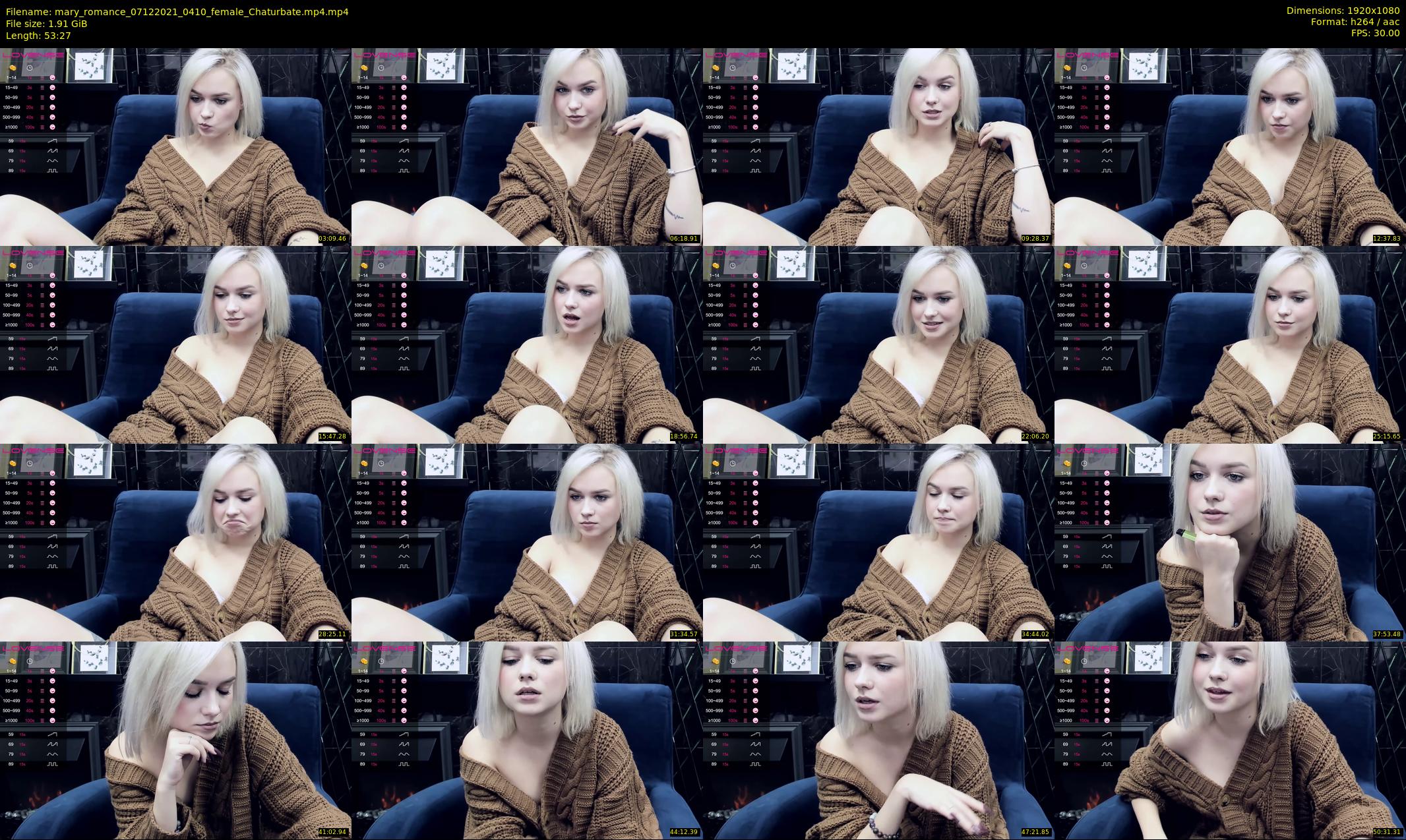 mary_romance — 54 minute Chaturbate female cam show recording, 1080p, Dec 7, 2021