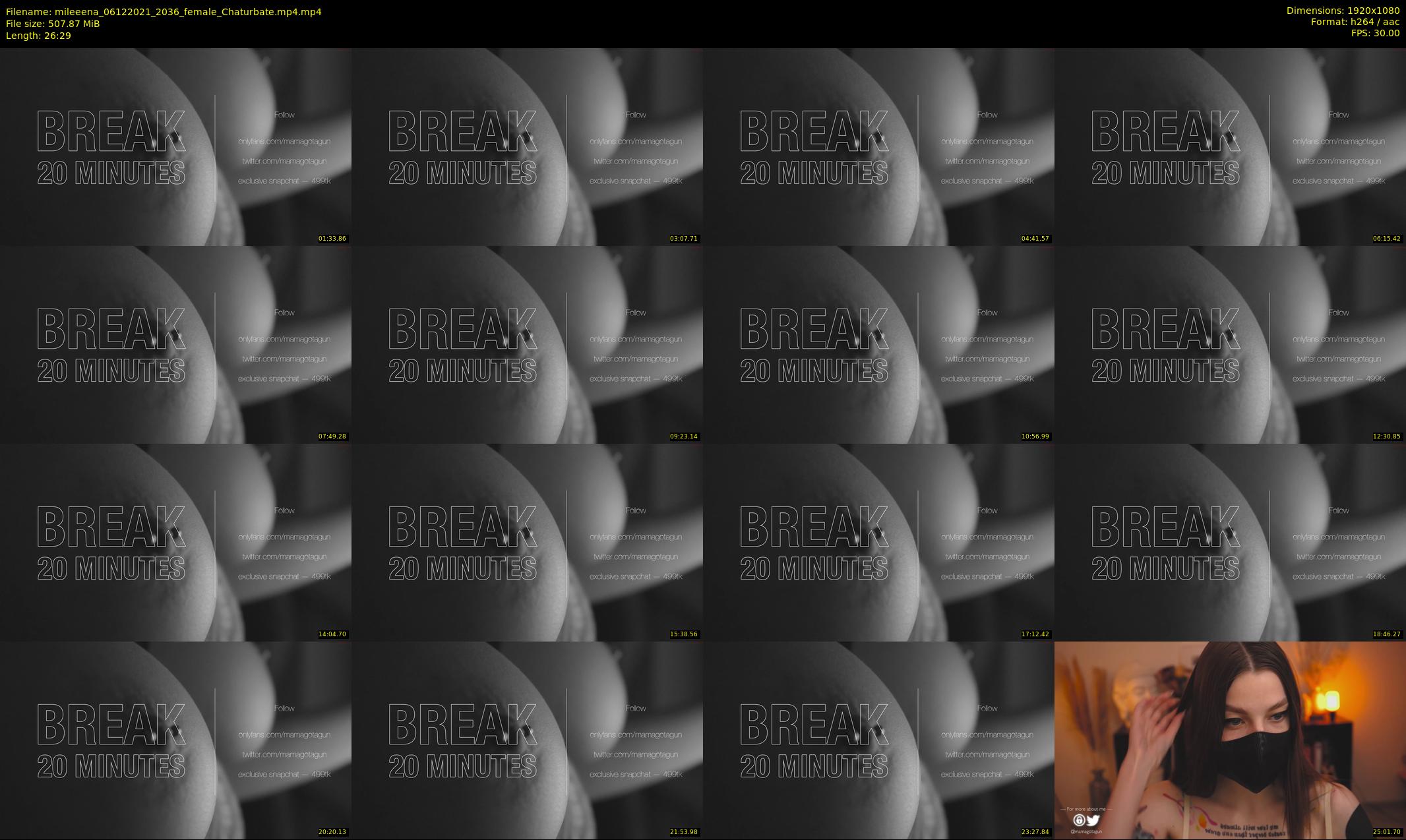 mileeena — 27 minute Chaturbate female cam show recording, 1080p, Dec 6, 2021