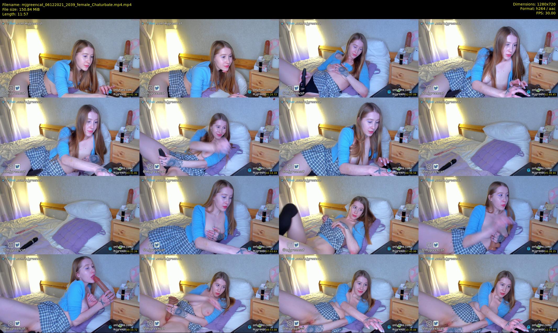 mjgreencat — 12 minute Chaturbate female cam show recording, 720p, Dec 6, 2021