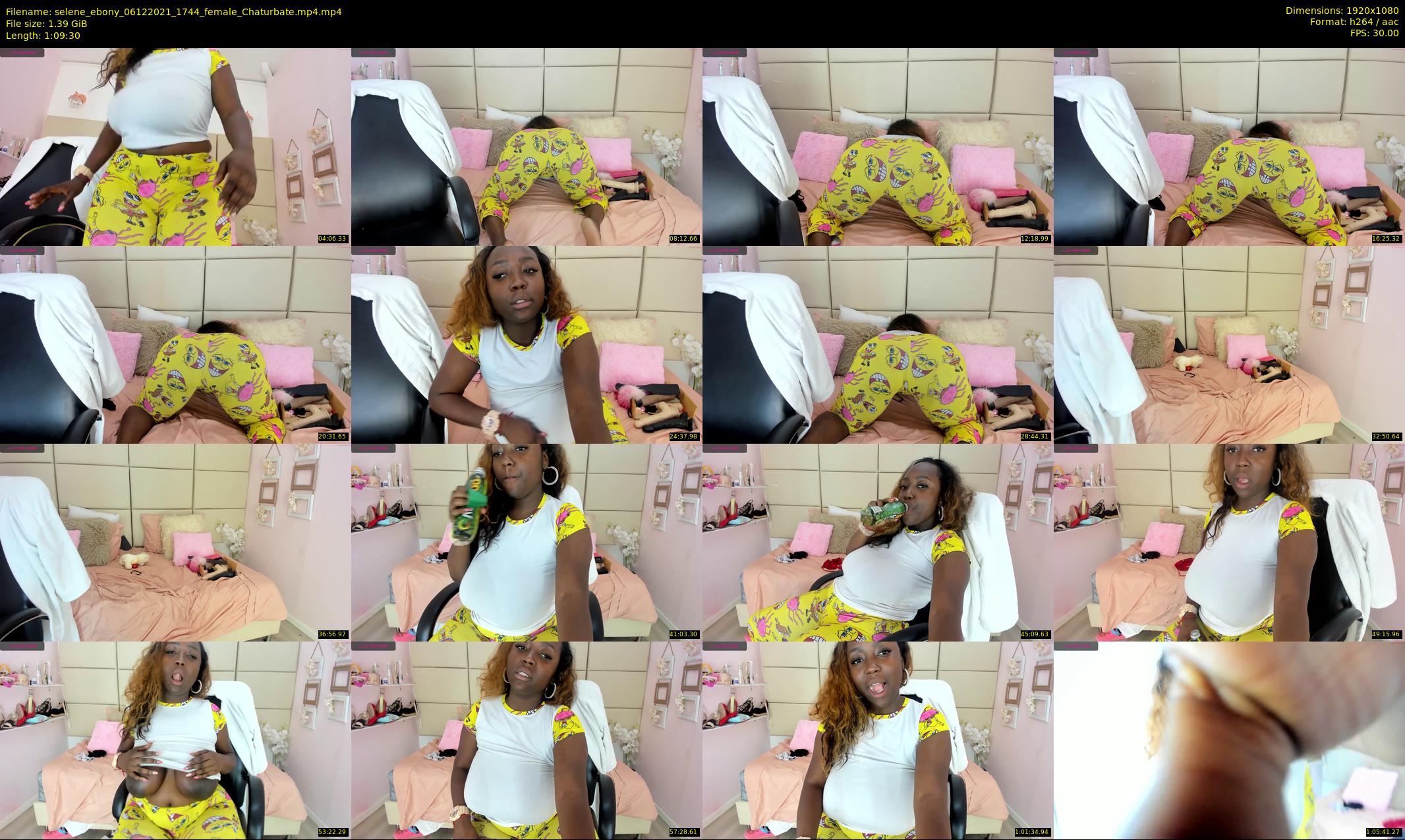 selene_ebony — 70 minute Chaturbate female cam show recording, 1080p, Dec 6, 2021