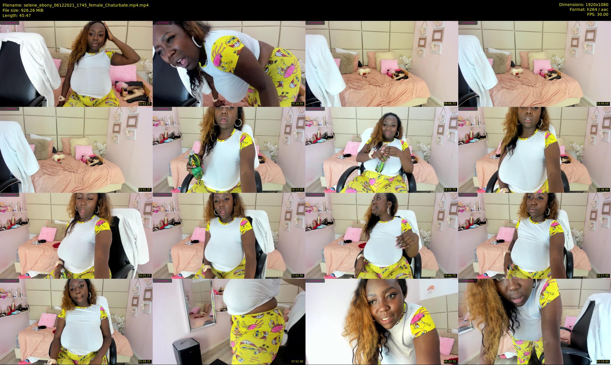 selene_ebony — 46 minute Chaturbate female cam show recording, 1080p, Dec 6, 2021