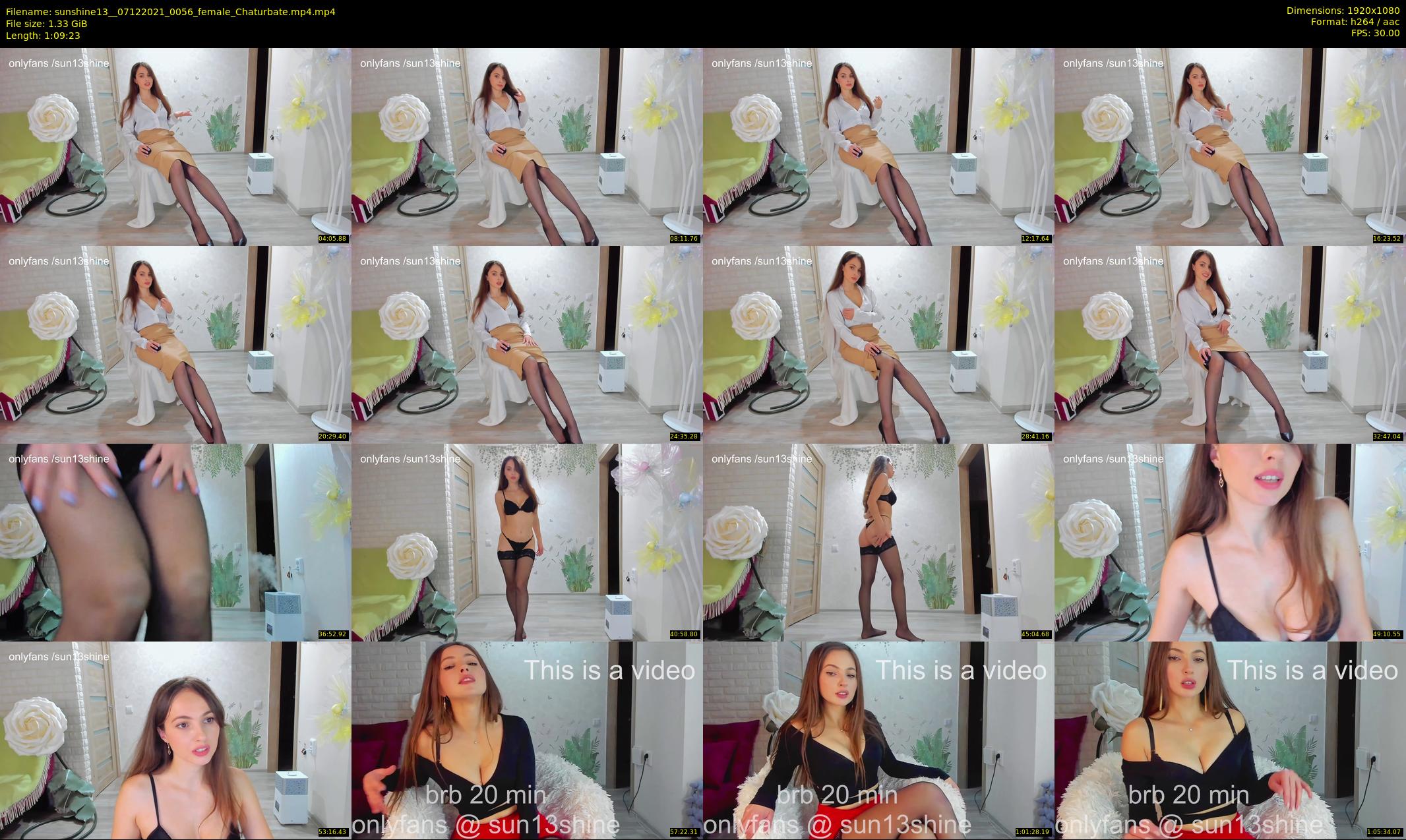 sunshine13_ — 70 minute Chaturbate female cam show recording, 1080p, Dec 7, 2021