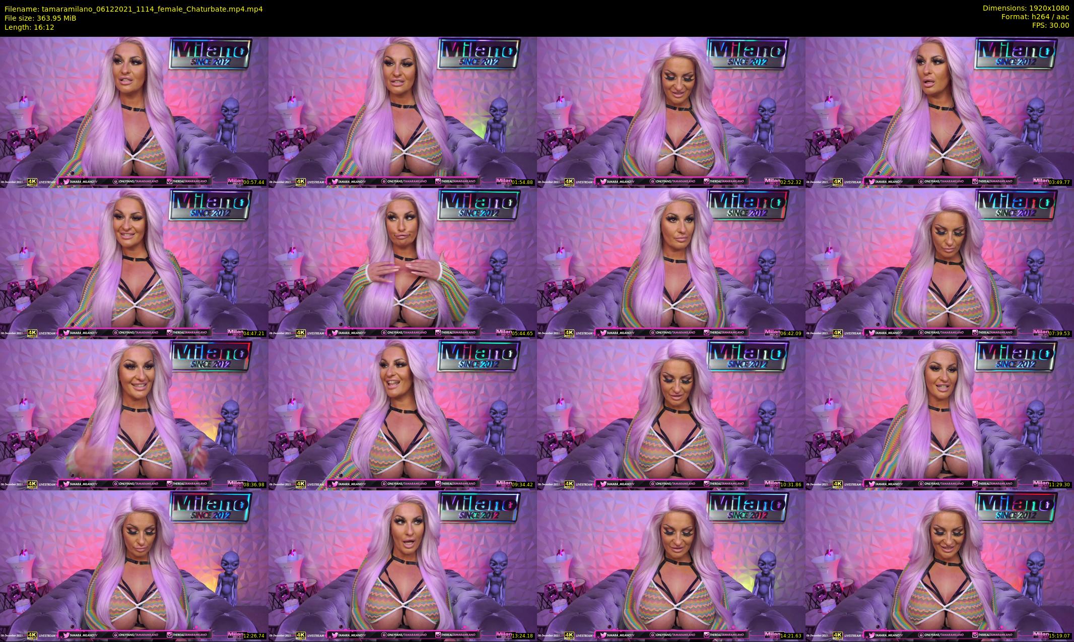 tamaramilano — 17 minute Chaturbate female cam show recording, 1080p, Dec 6, 2021