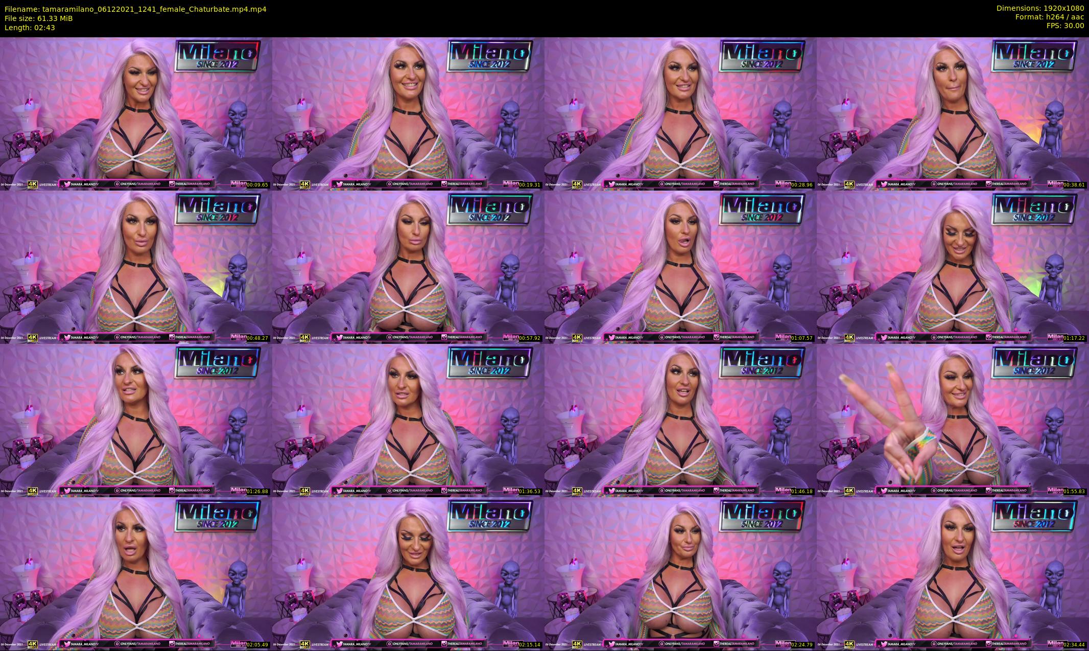 tamaramilano — 3 minute Chaturbate female cam show recording, 1080p, Dec 6, 2021