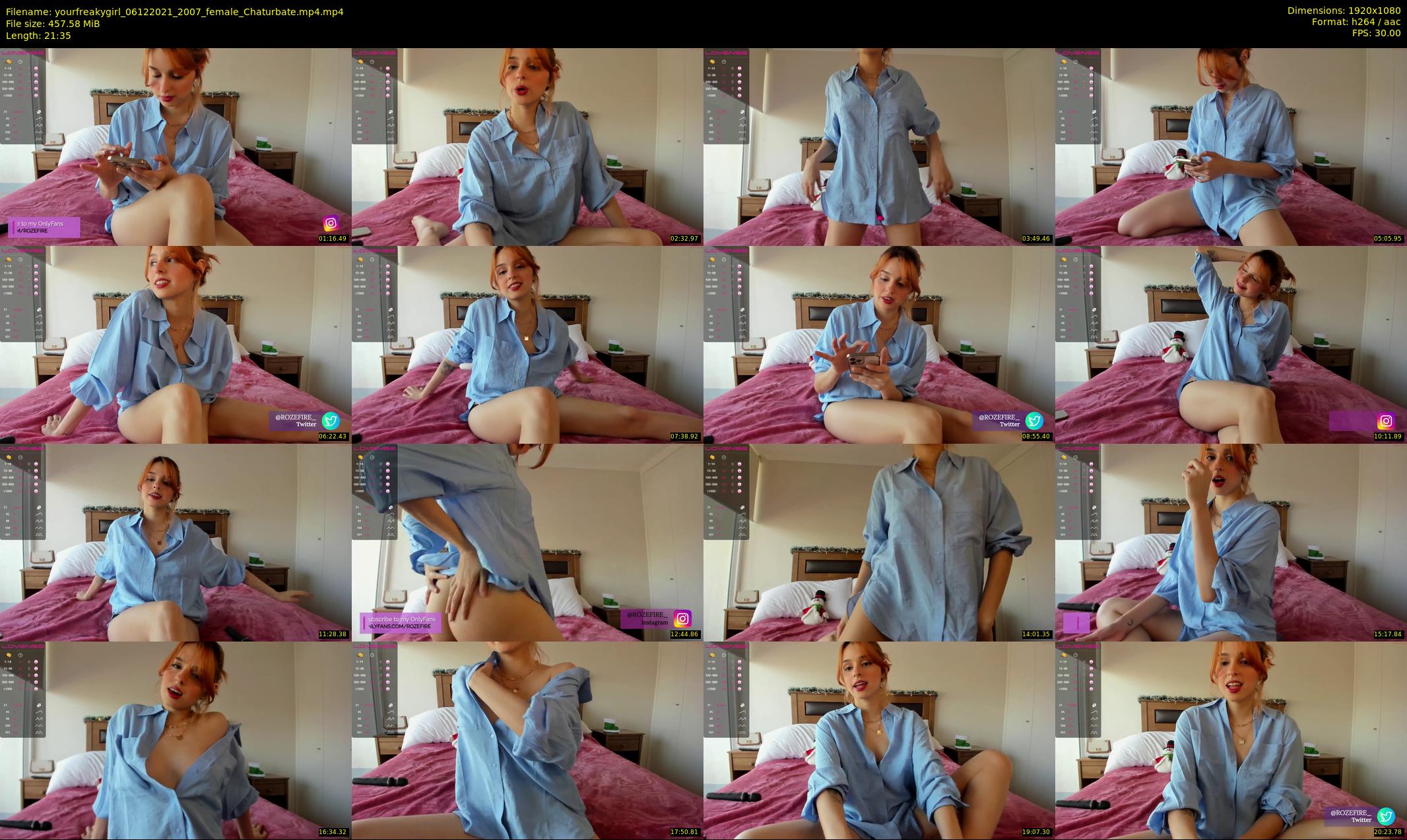 yourfreakygirl — 22 minute Chaturbate female cam show recording, 1080p, Dec 6, 2021