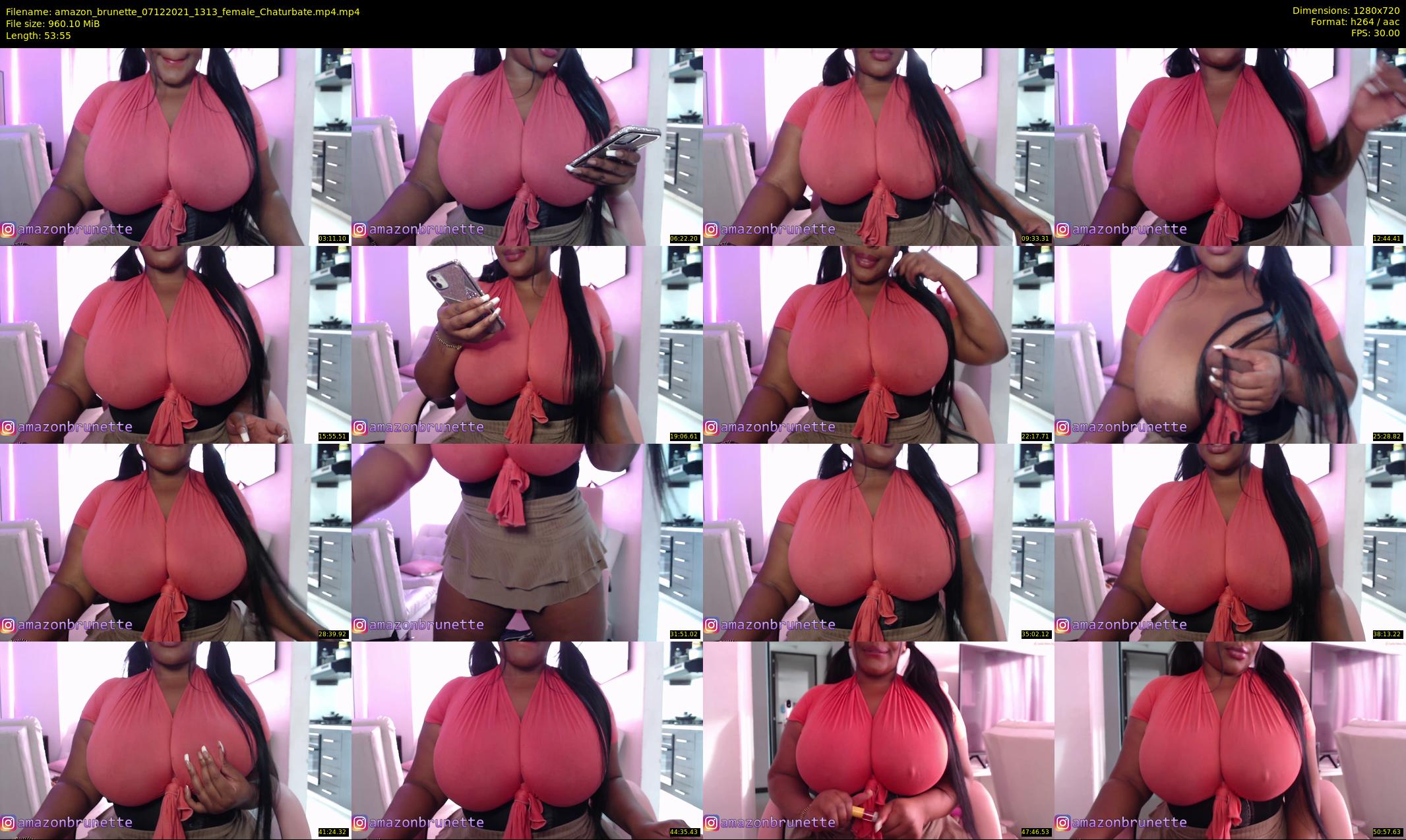 amazon_brunette — 54 minute Chaturbate female cam show recording, 720p, Dec 7, 2021
