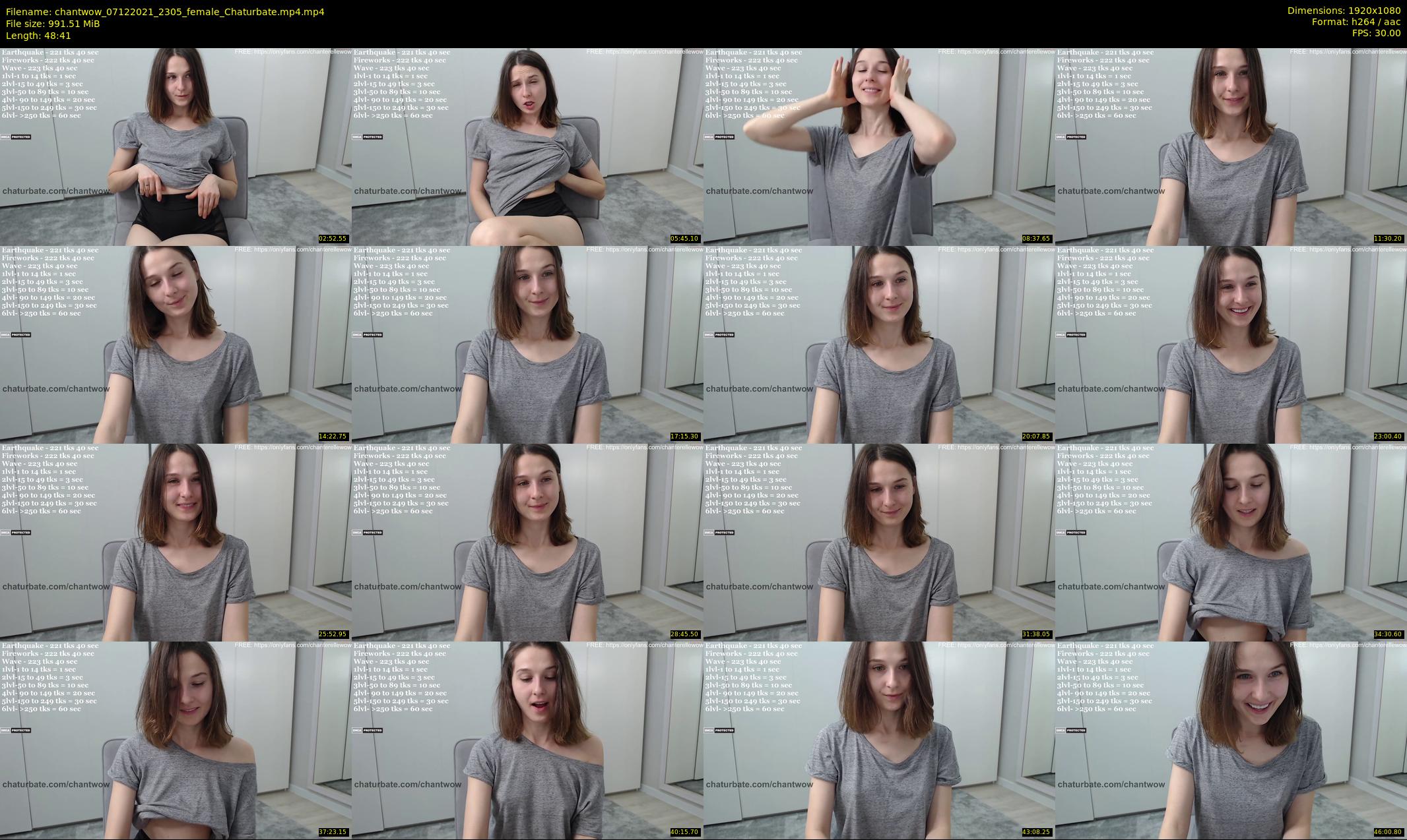 chantwow — 49 minute Chaturbate female cam show recording, 1080p, Dec 7, 2021