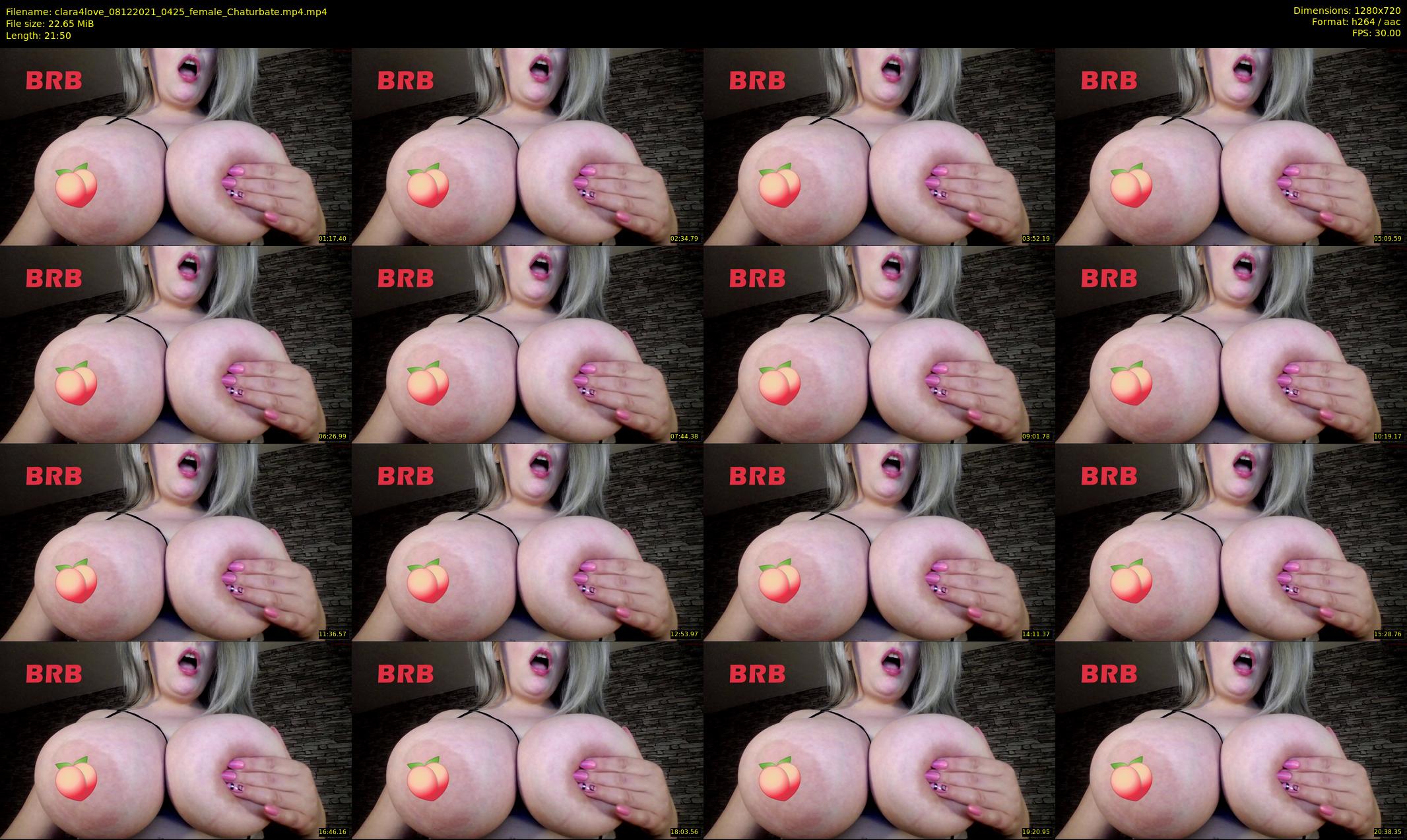 clara4love — 22 minute Chaturbate female cam show recording, 720p, Dec 8, 2021