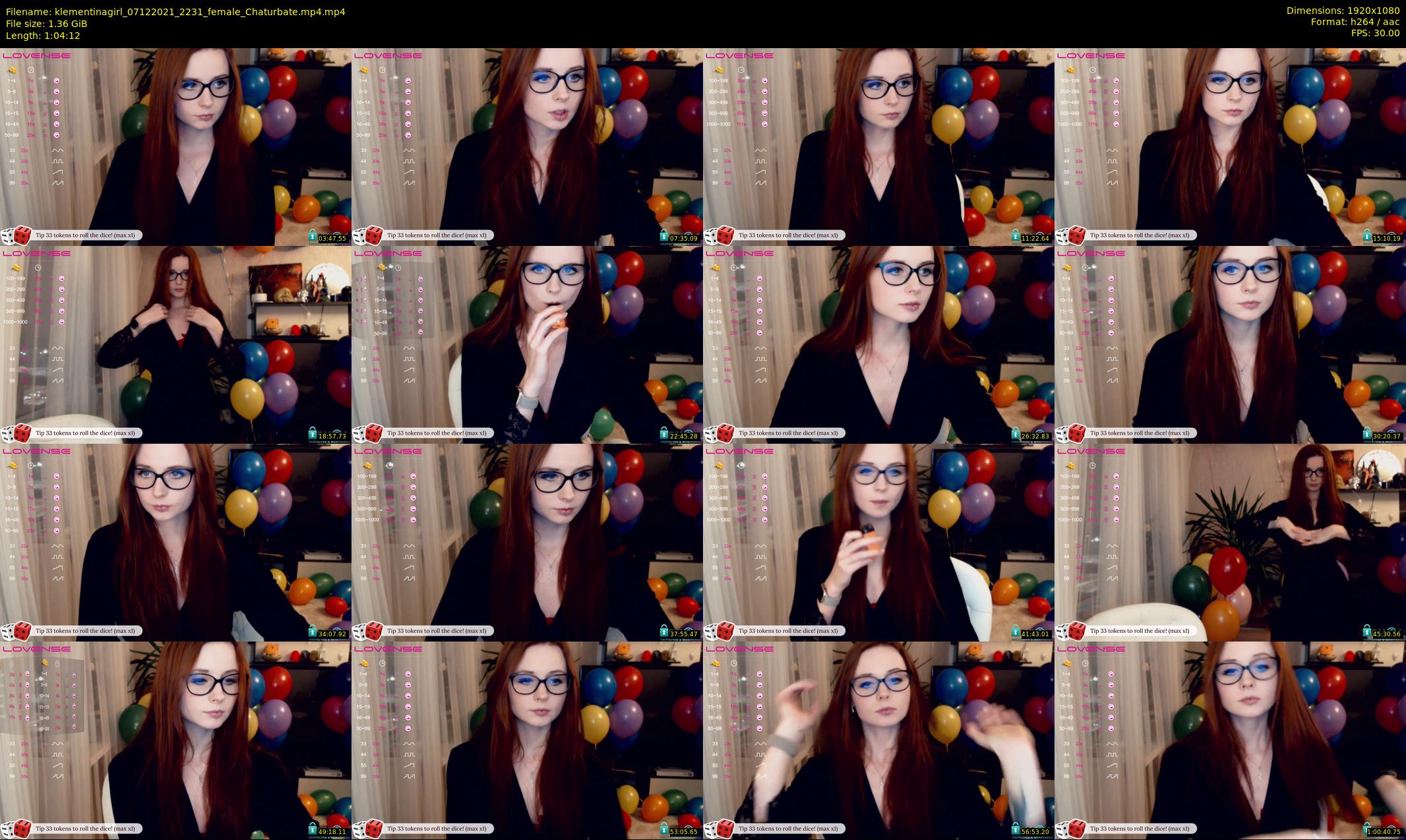 klementinagirl — 65 minute Chaturbate female cam show recording, 1080p, Dec 7, 2021