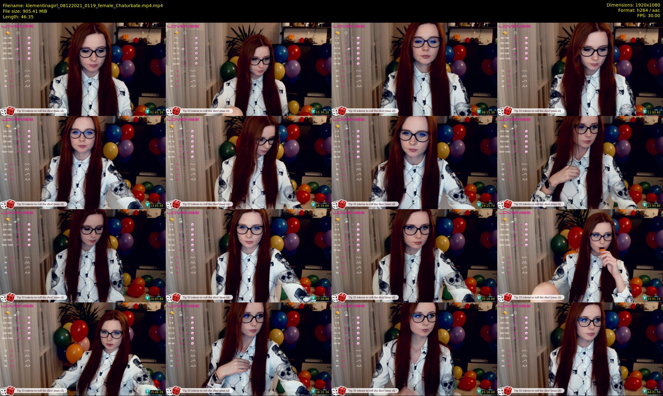 klementinagirl — 47 minute Chaturbate female cam show recording, 1080p, Dec 8, 2021