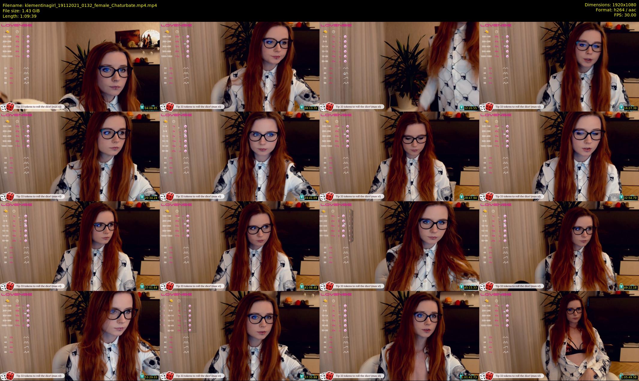 klementinagirl — 70 minute Chaturbate female cam show recording, 1080p, Nov 19, 2021