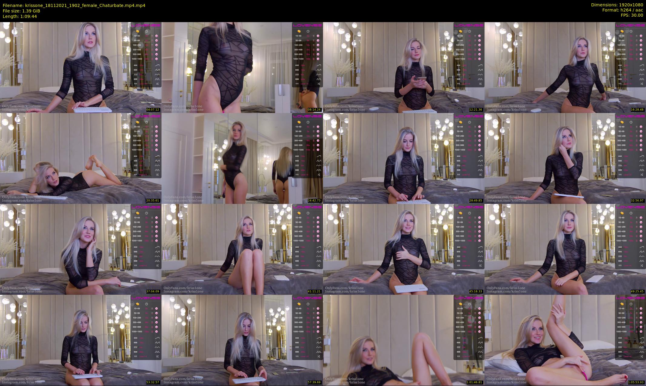 krissone — 70 minute Chaturbate female cam show recording, 1080p, Nov 18, 2021