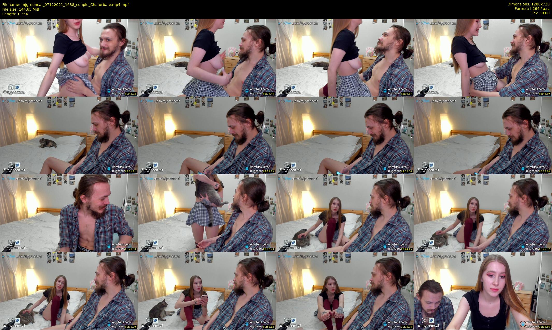 mjgreencat — 12 minute Chaturbate female cam show recording, 720p, Dec 7, 2021