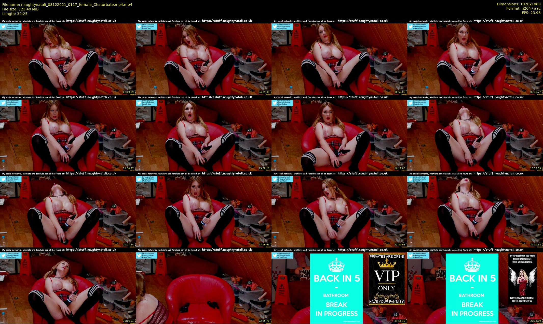 naughtynatali — 40 minute Chaturbate female cam show recording, 1080p, Dec 8, 2021