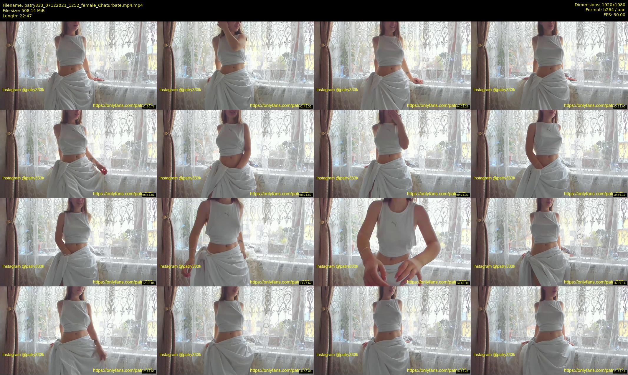 patry333 — 23 minute Chaturbate female cam show recording, 1080p, Dec 7, 2021