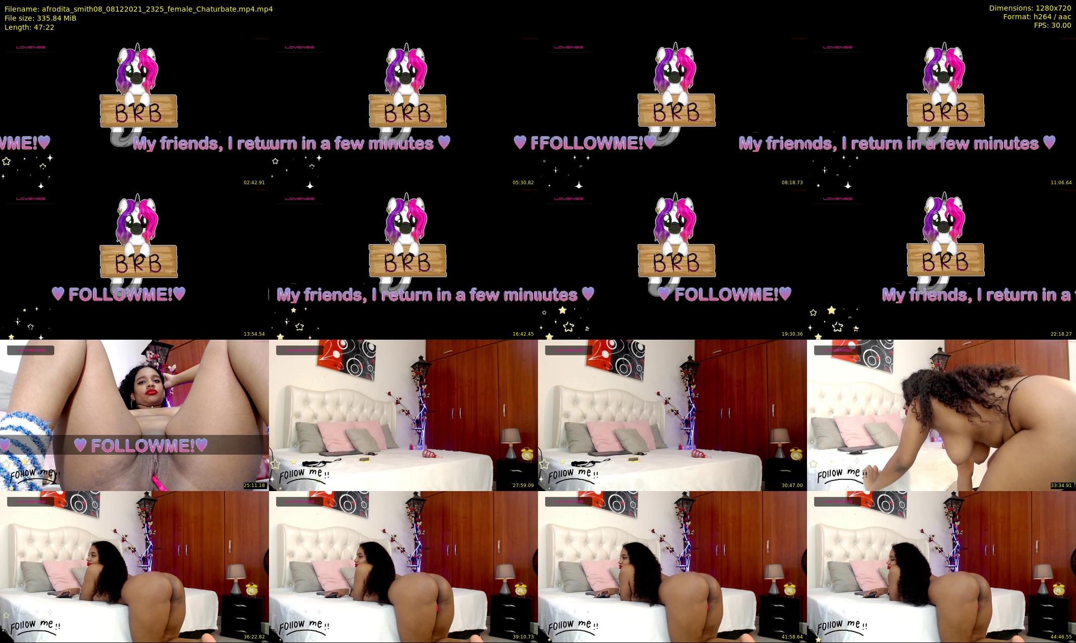 afrodita_smith08 — 48 minute Chaturbate female cam show recording, 720p, Dec 8, 2021