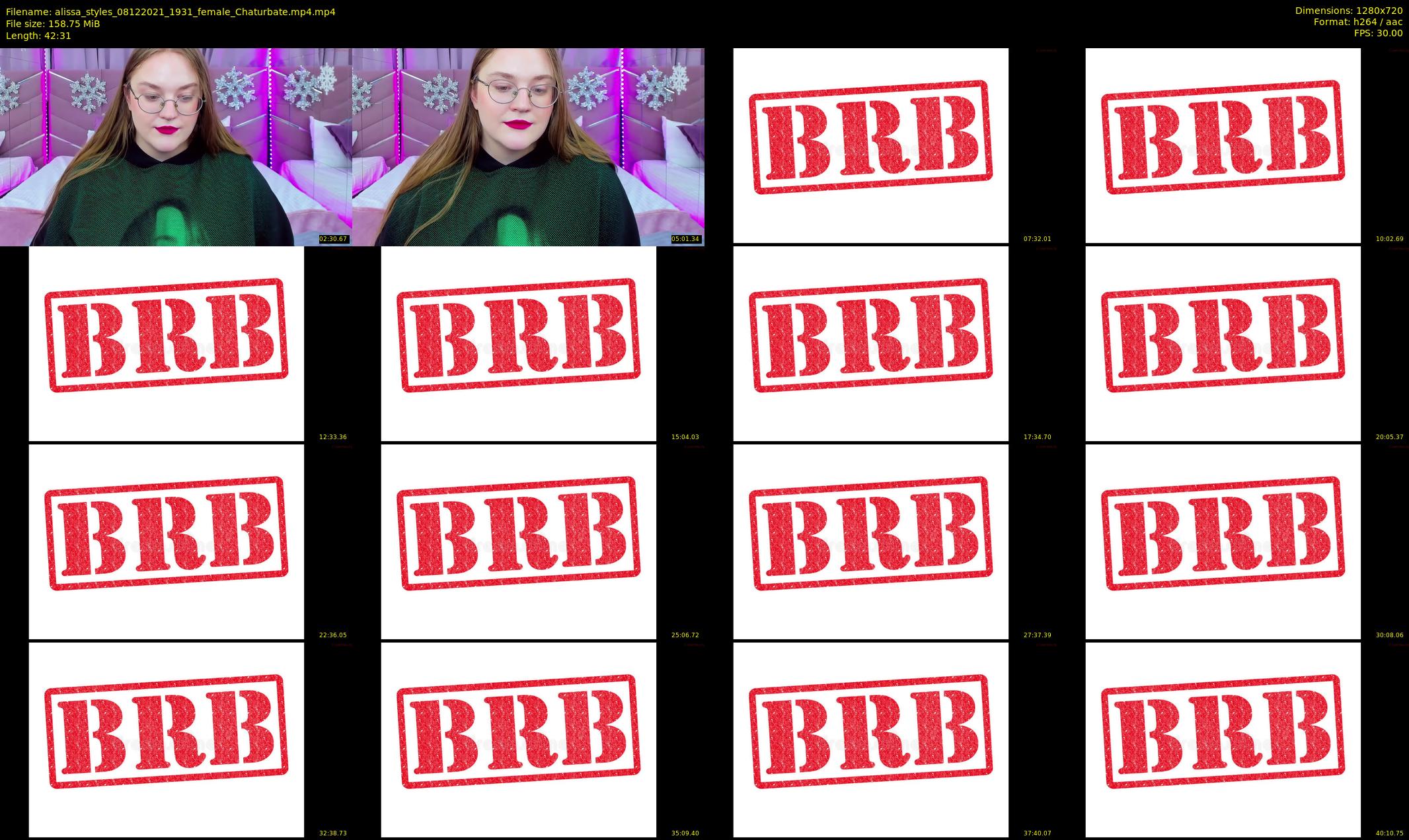 alissa_styles — 43 minute Chaturbate female cam show recording, 720p, Dec 8, 2021