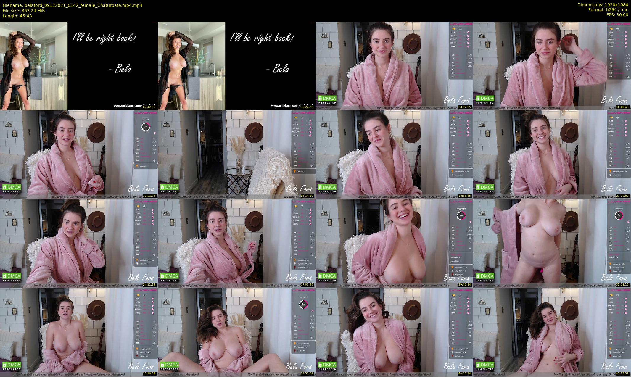 belaford — 46 minute Chaturbate female cam show recording, 1080p, Dec 9, 2021