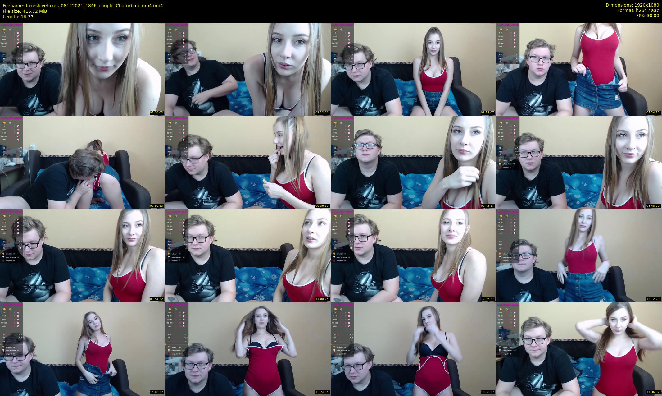 foxeslovefoxes — 19 minute Chaturbate couple cam show recording, 1080p, Dec 8, 2021