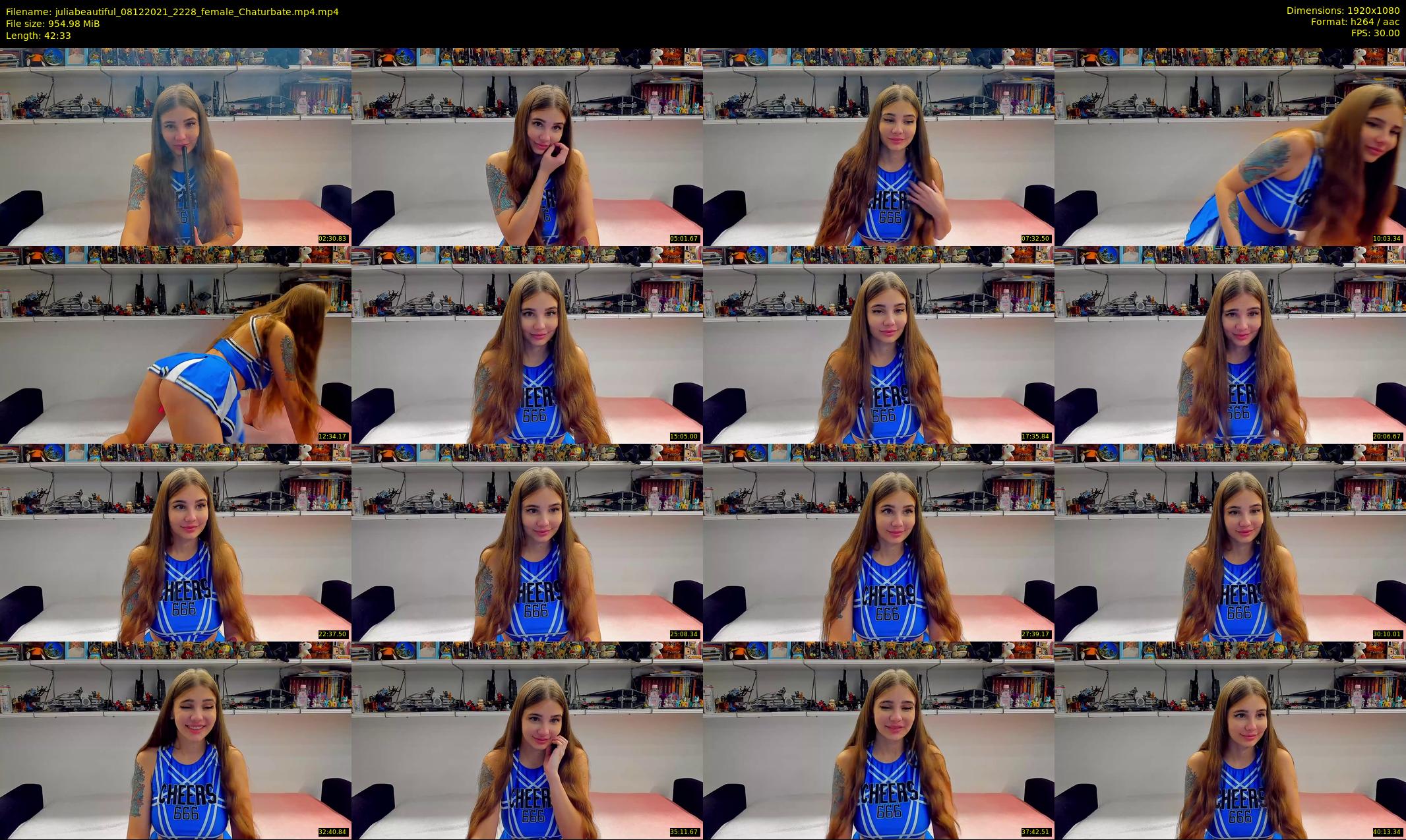 juliabeautiful — 43 minute Chaturbate female cam show recording, 1080p, Dec 8, 2021