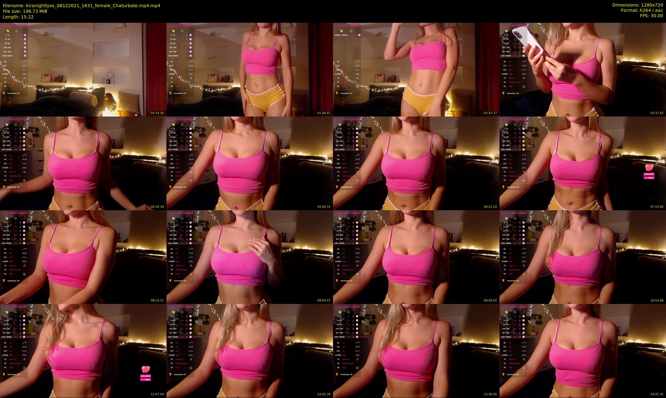 kiranightlyxo — 16 minute Chaturbate female cam show recording, 720p, Dec 8, 2021