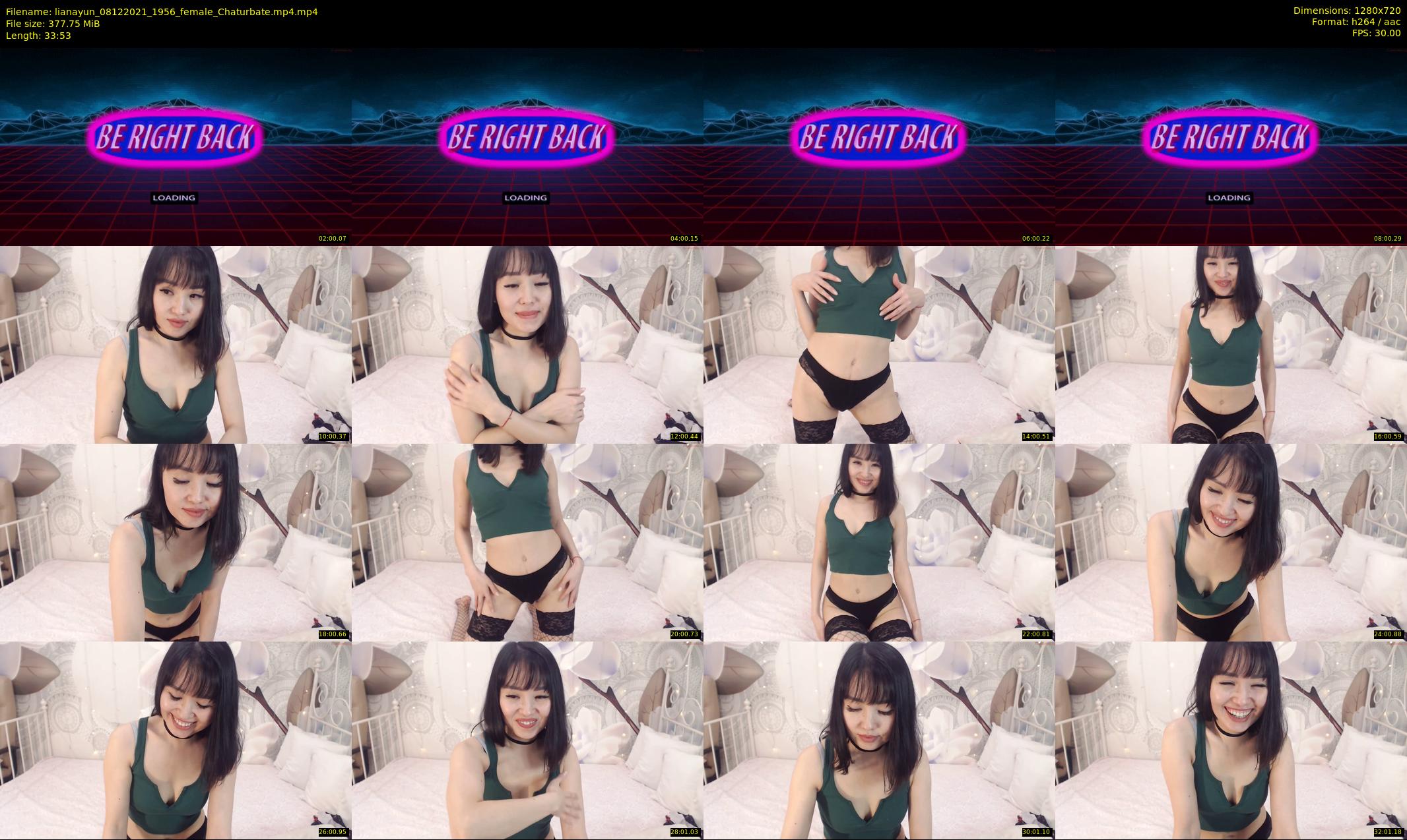 lianayun — 34 minute Chaturbate female cam show recording, 720p, Dec 8, 2021