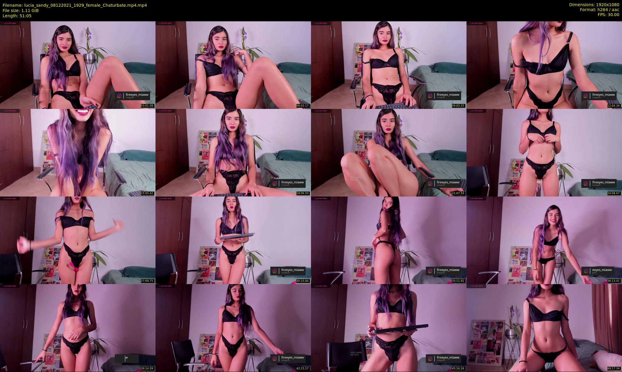 lucia_sandy — 52 minute Chaturbate female cam show recording, 1080p, Dec 8, 2021