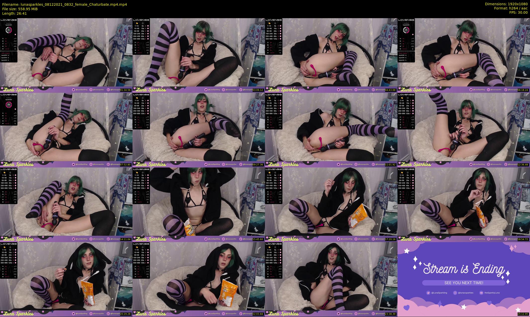 lunasparkles — 27 minute Chaturbate female cam show recording, 1080p, Dec 8, 2021