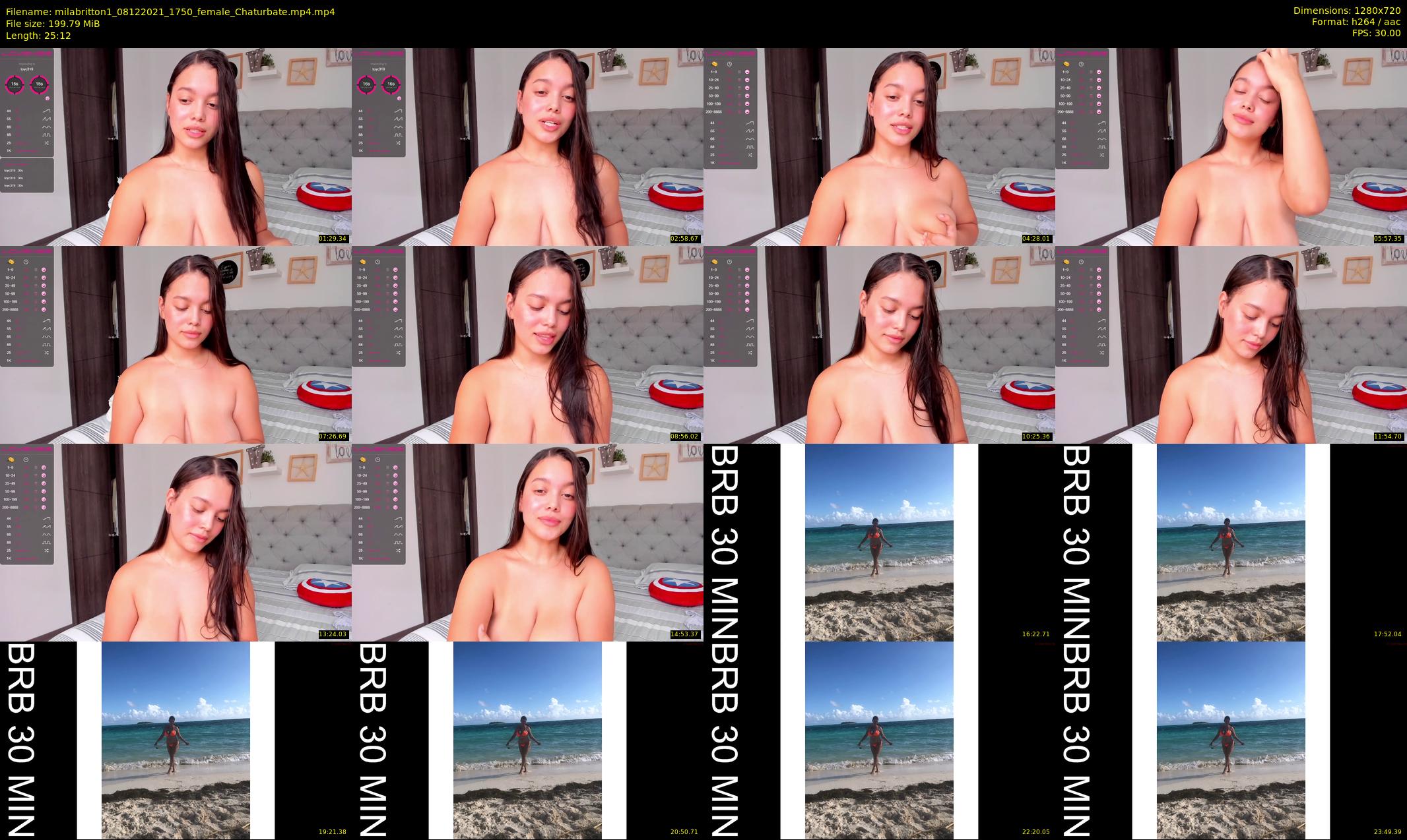 milabritton1 — 26 minute Chaturbate female cam show recording, 720p, Dec 8, 2021