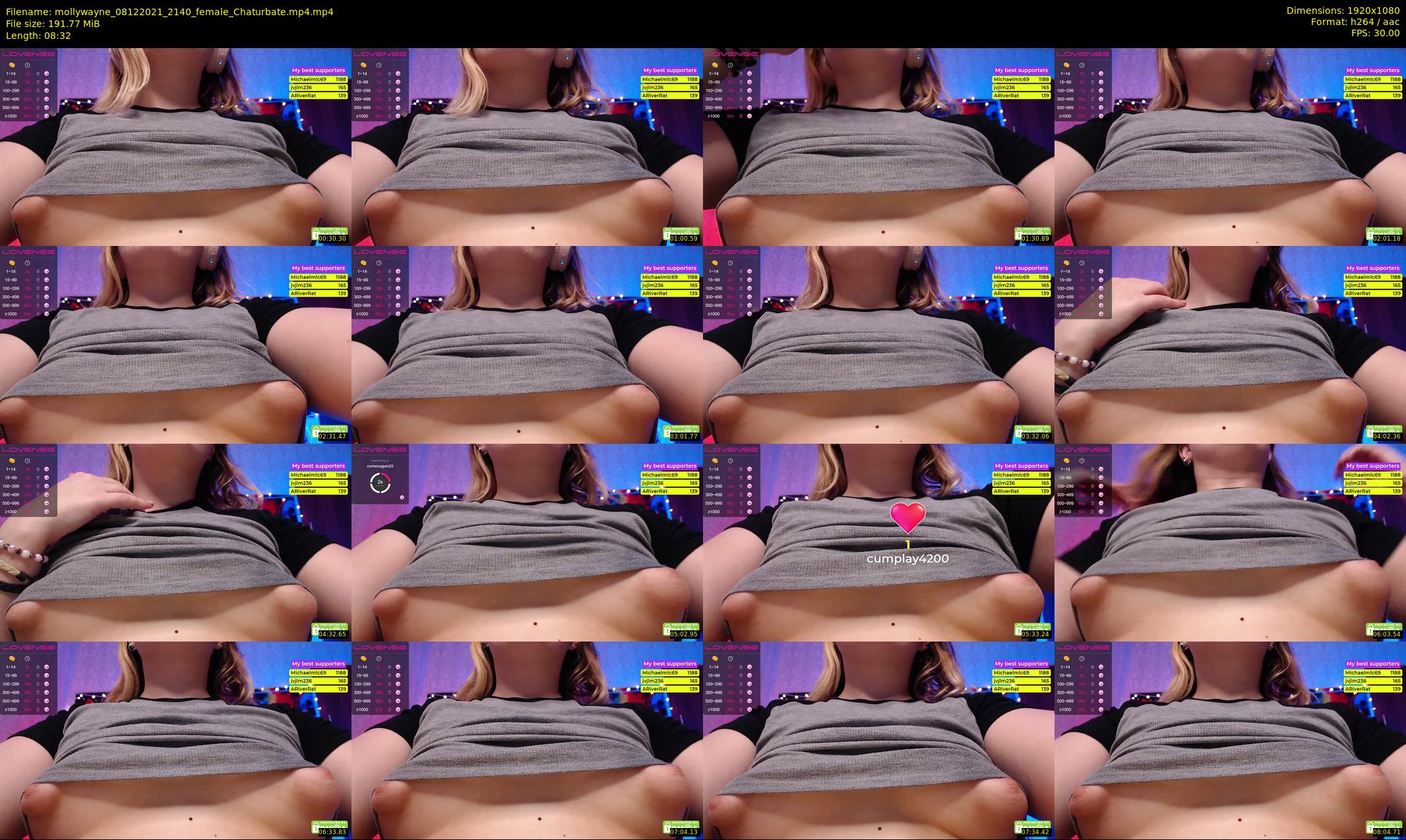 mollywayne — 9 minute Chaturbate female cam show recording, 1080p, Dec 8, 2021