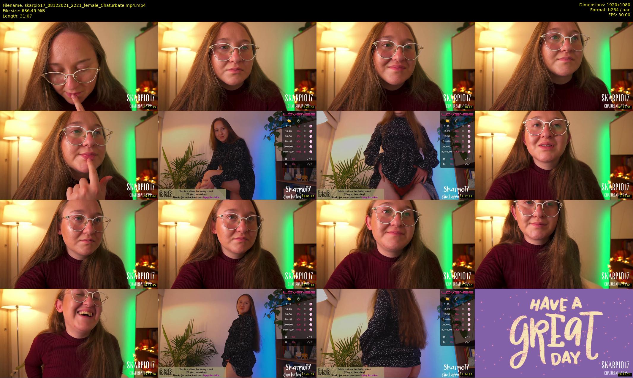 skarpio17 — 32 minute Chaturbate female cam show recording, 1080p, Dec 8, 2021